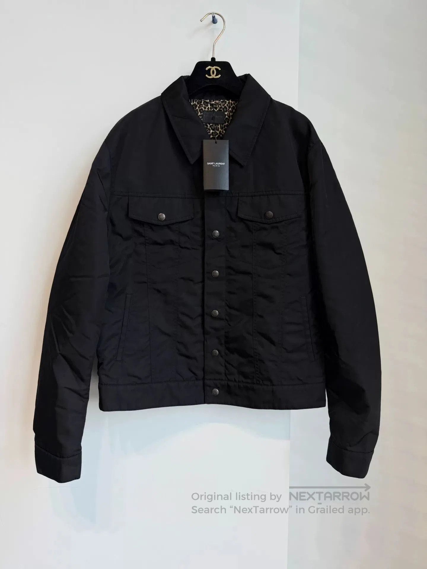 Saint Laurent Paris Saint Laurent SLP Black Leopard Lining Jacket. Size US M / EU 48-50 / 2 - 1 Thumbnail
