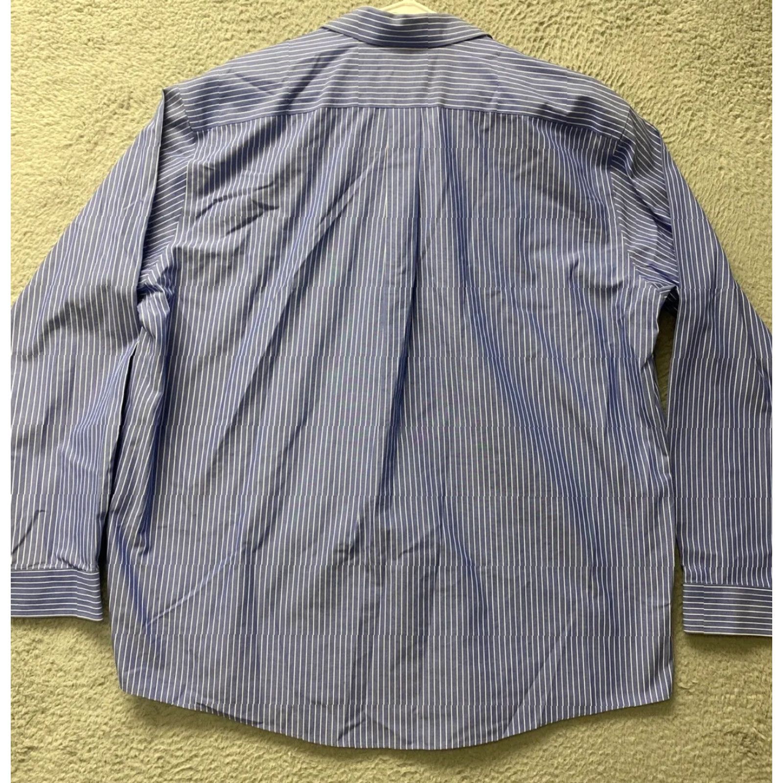 Eddie Bauer Eddie Bauer Button-Front Shirt Men XL Big & Tall Blue White Stripe Cotton /107-3 - Classic Button-Up Shirt Mens Big Tall Size XL Size US XL / EU 56 / 4 - 7 Thumbnail