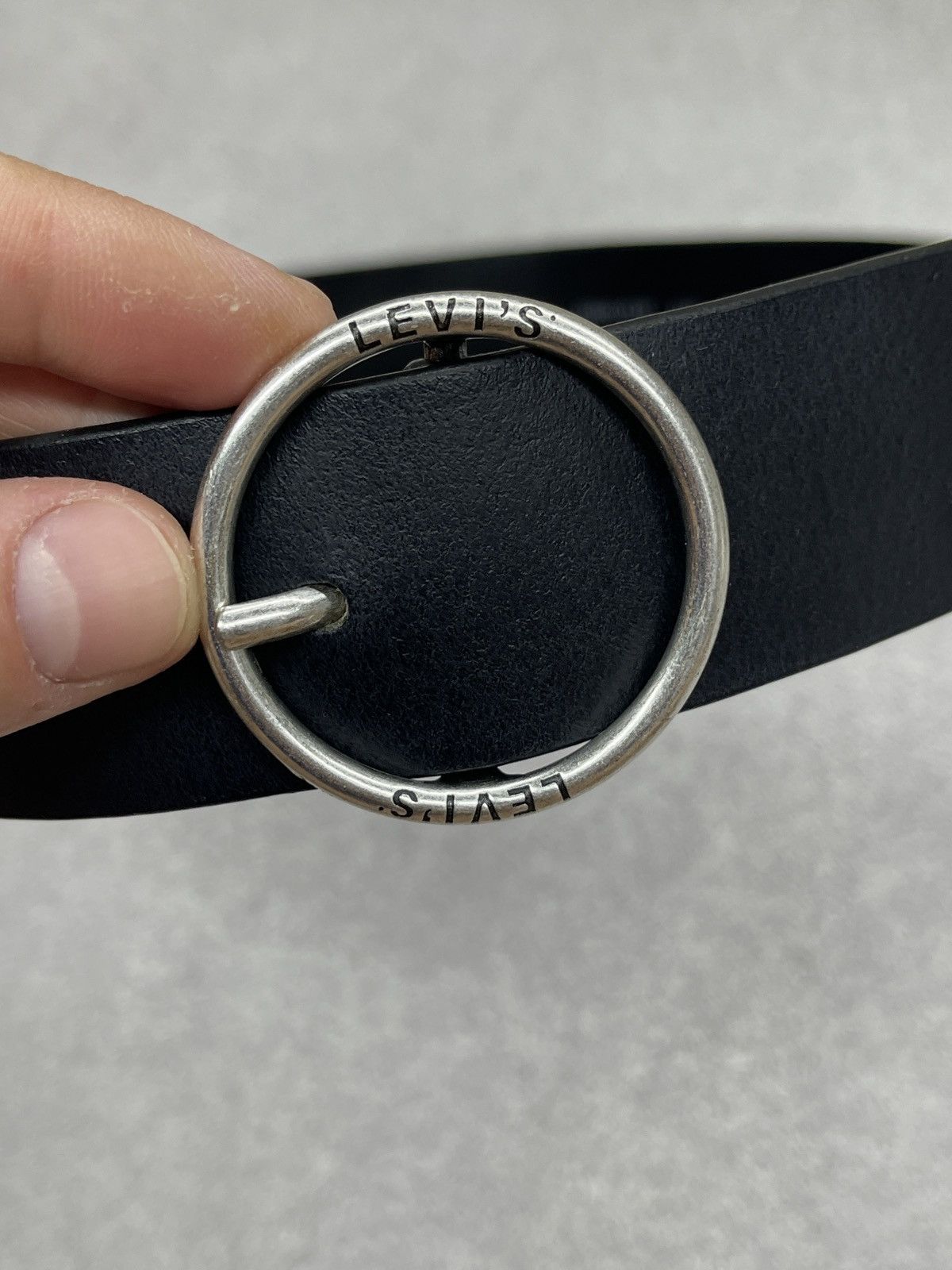 Levi's Women Levis Leather Belt Black Made in Italy Size ONE SIZE - 3 Thumbnail