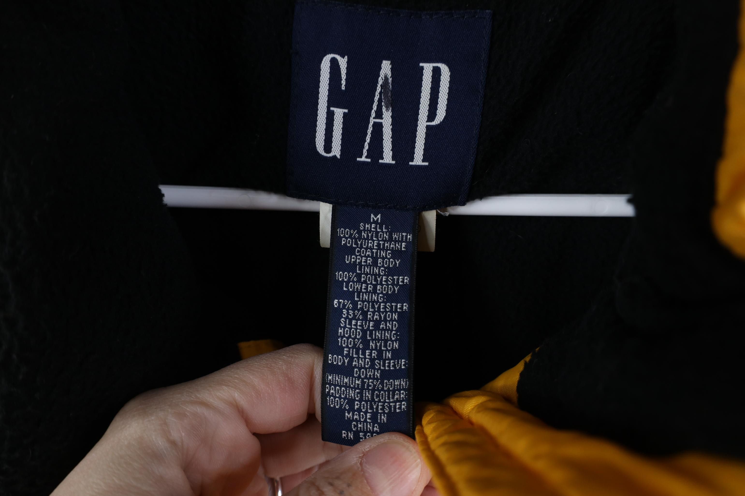 Gap Vintage Y2K 2002 Gap Insulated Puffer Jacket Yellow Hooded Size US M / EU 48-50 / 2 - 12 Thumbnail