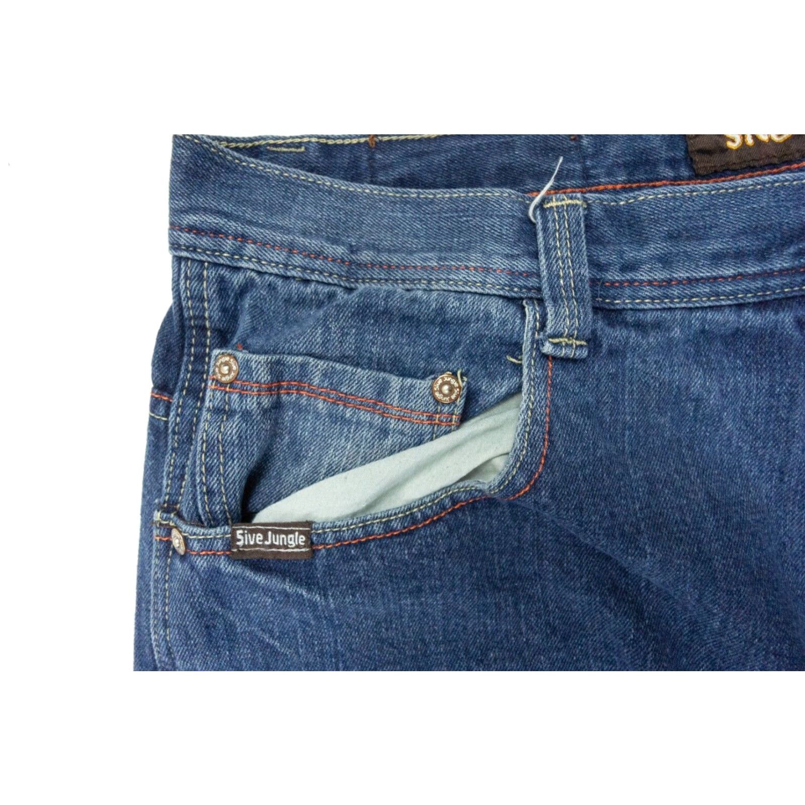 Vintage VINTAGE 5ive Jungle Jeans Wide Leg Adult 40x30 Blue Denim Y2K Mens Size US 40 / EU 56 - 7 Thumbnail