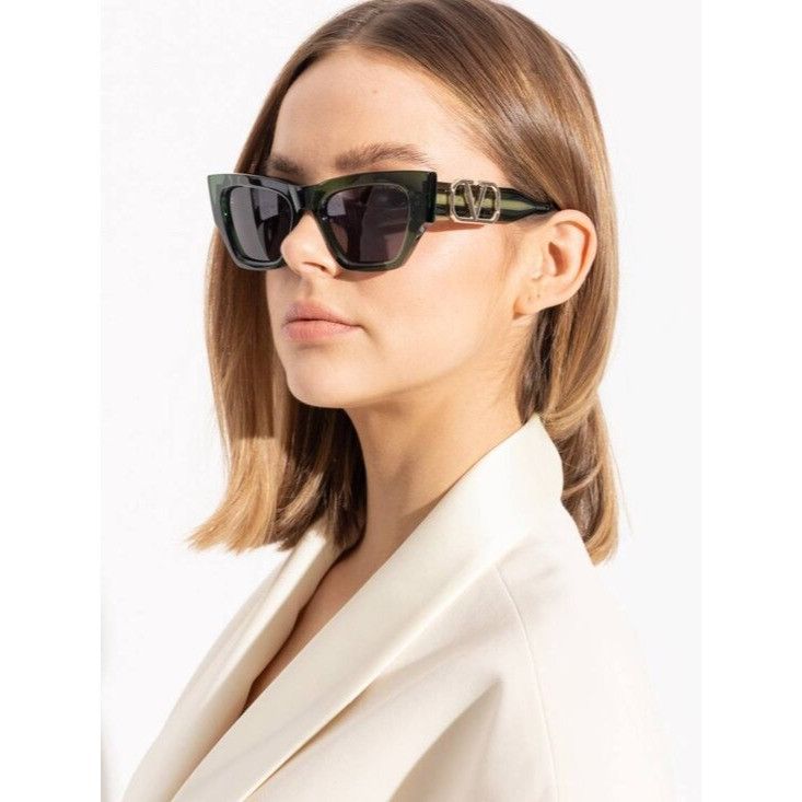 Valentino Valentino V-SETTE VLS-166C Sunglasses Grey Square Frame Size ONE SIZE - 3 Thumbnail