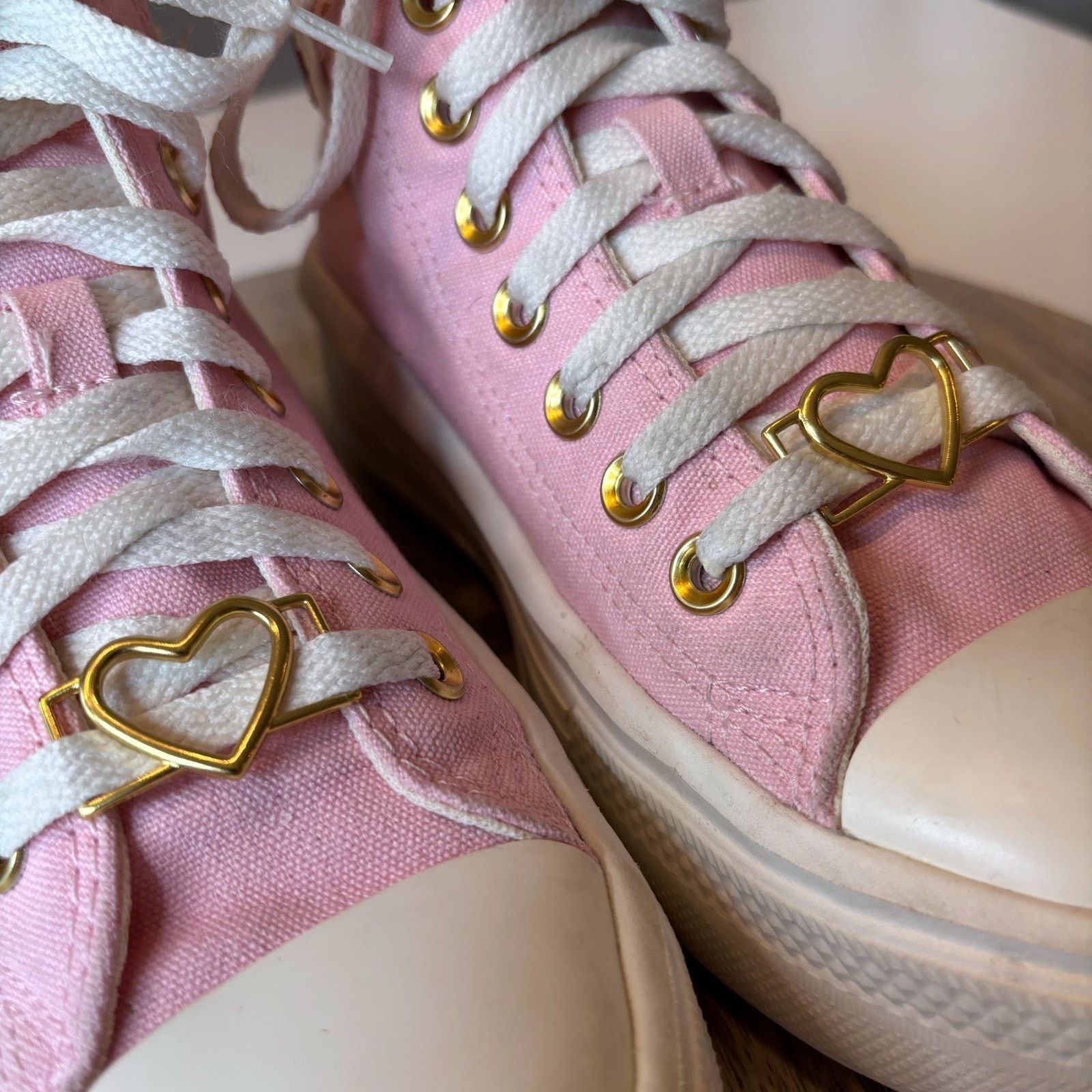 Converse Converse Chuck Taylor Platform Move Pink Heart Sneakers 5.5 Size US 5.5 / IT 35.5 - 6 Thumbnail