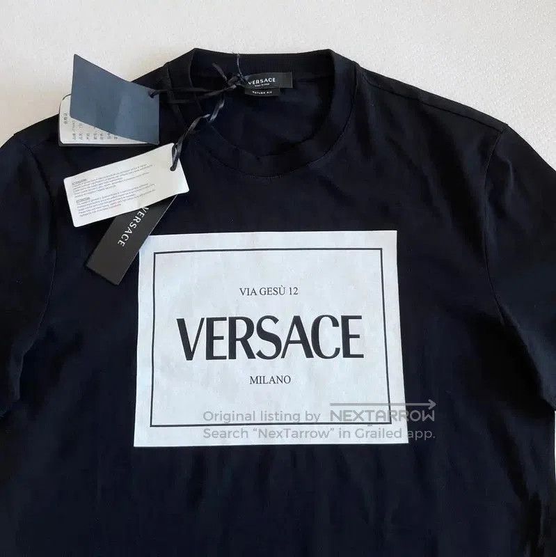 Versace Versace Black Cotton Graphic Short Sleeve T-Shirt . Size US XS / EU 42 / 0 - 2 Thumbnail