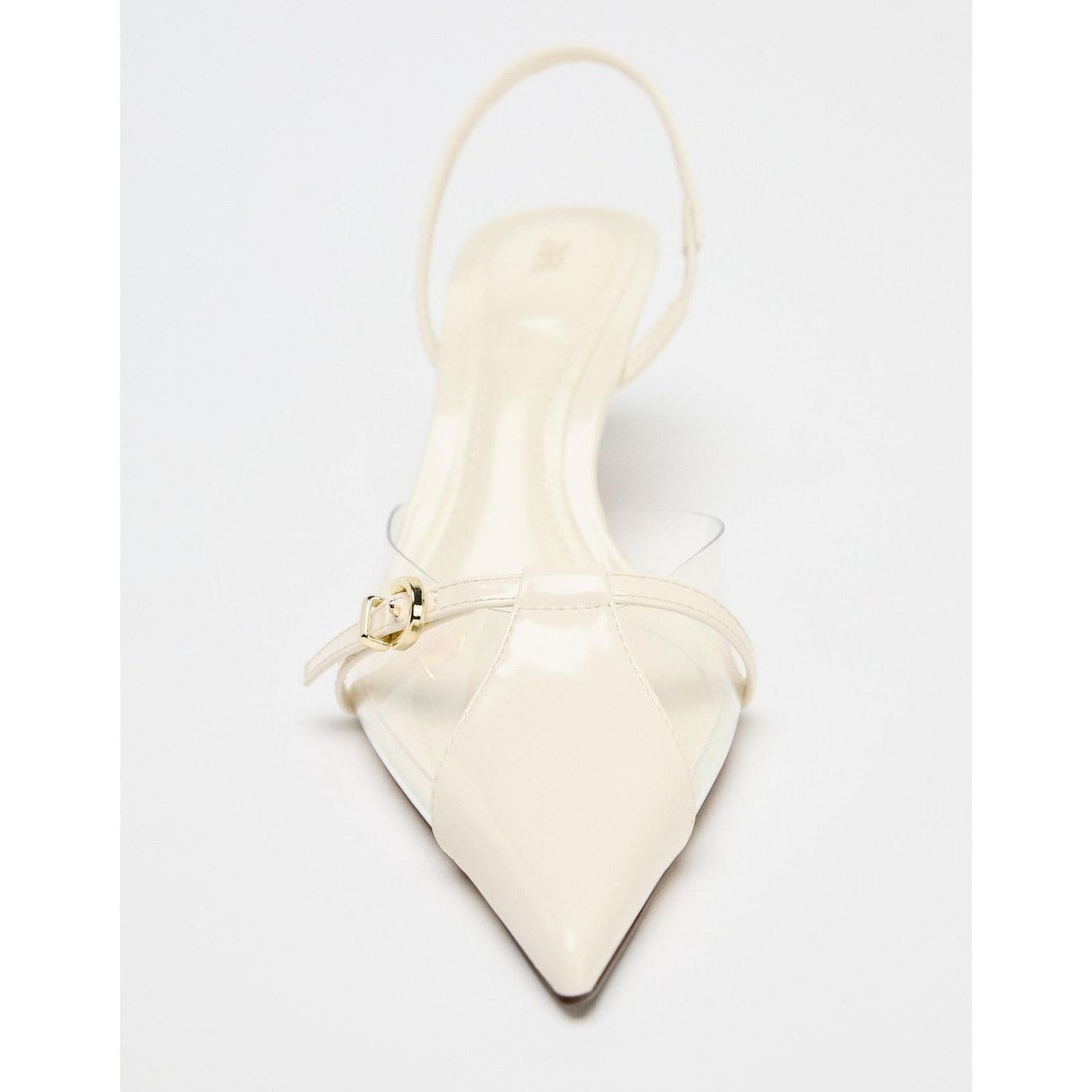 Zara Zara White Pointed Toe Slingback Heels NWT Size US 8 / IT 38 - 19 Thumbnail