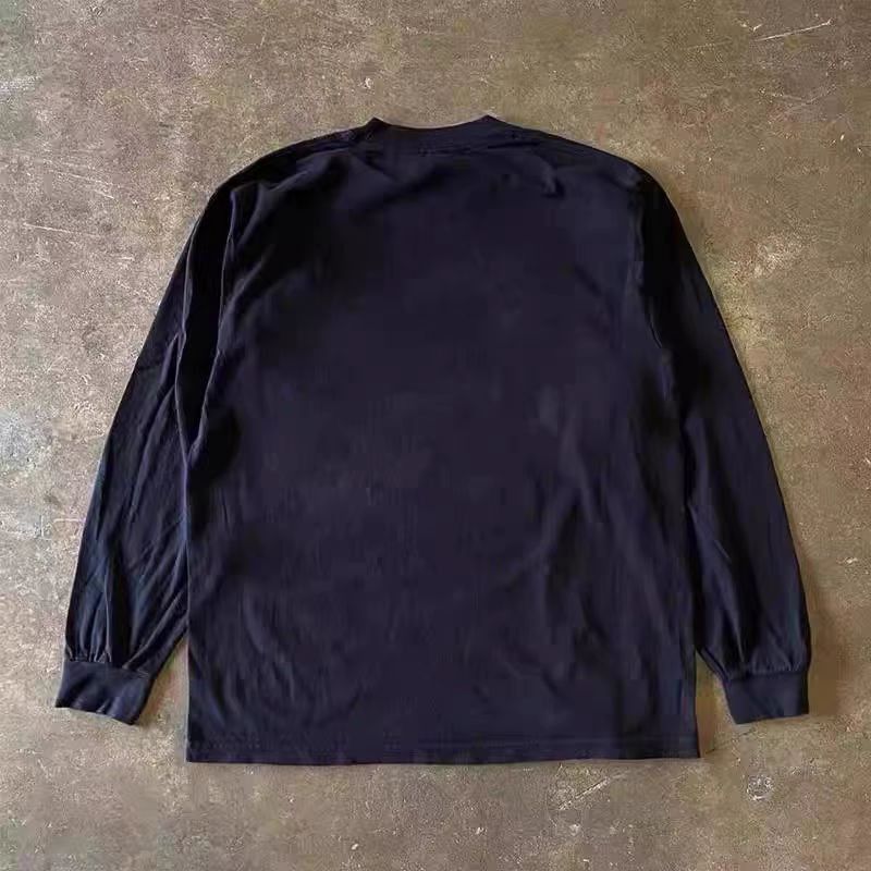 Vintage Black casual retro hip-hop finger print long-sleeved t-shirt Size US M / EU 48-50 / 2 - 2 Thumbnail