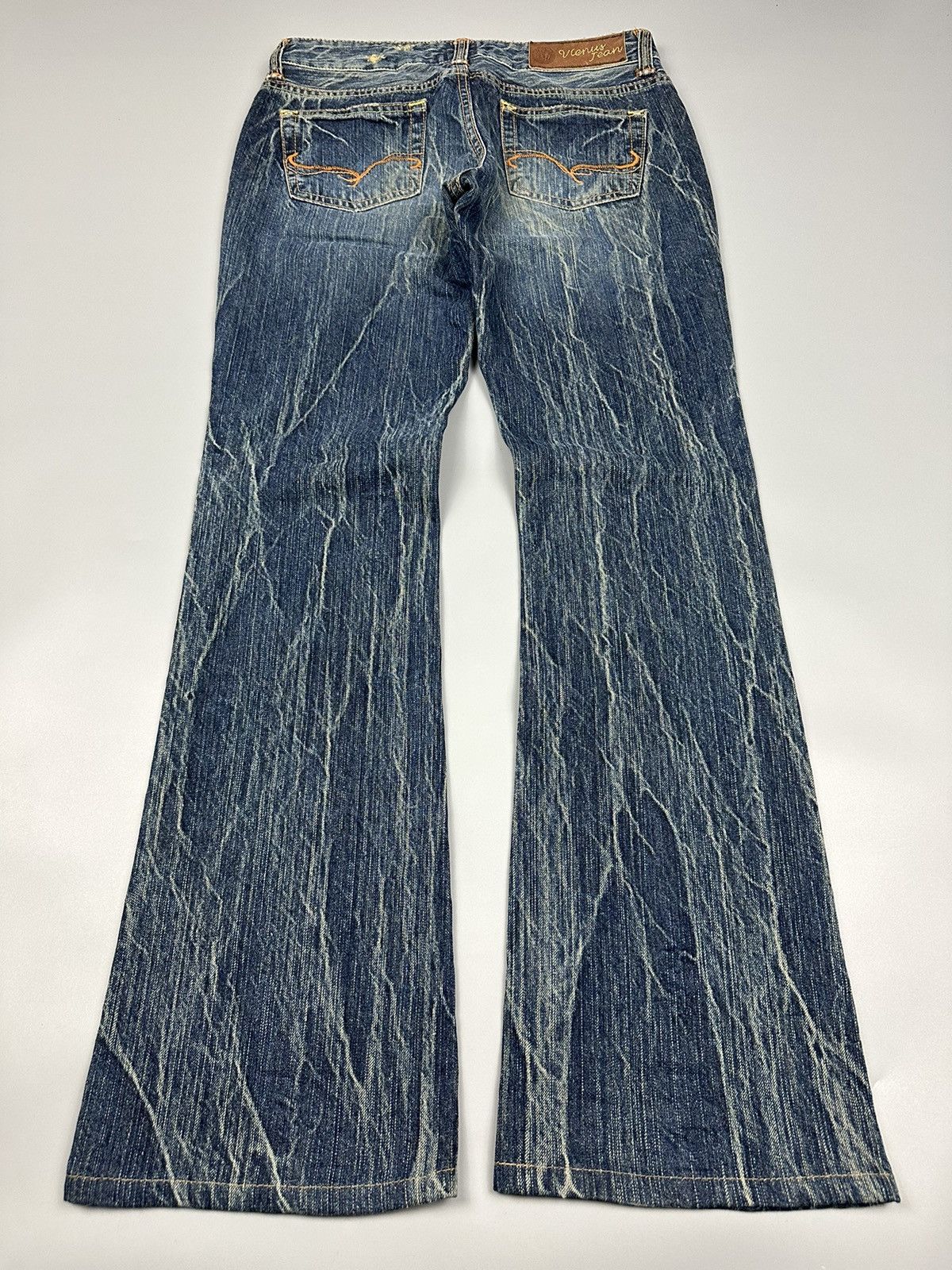 If Six Was Nine Vintage Vienus Jean by Something Edwin Whiskered Flare Denim Size US 30 / EU 46 - 4 Thumbnail