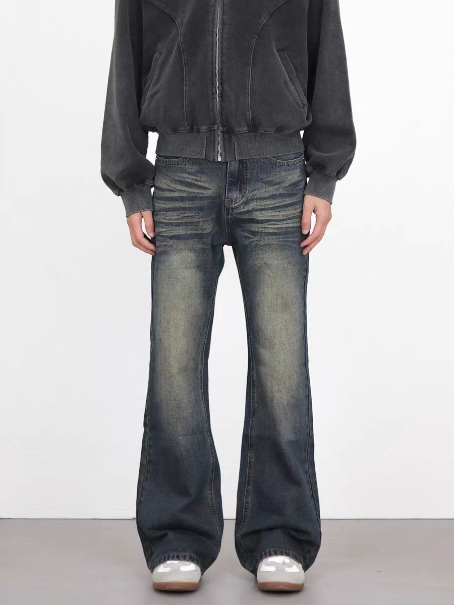 Japanese Brand × Jean Vintage Blue Denim Micro Flare Loose Straight Leg Pants Size US 34 / EU 50 - 3 Thumbnail