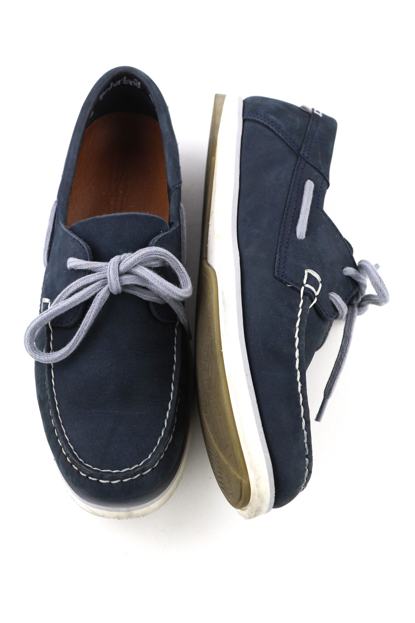 Timberland A416H UK7 Blue Leather Slip On Loafer 80997 Size US 7.5 / EU 40-41 - 5 Thumbnail