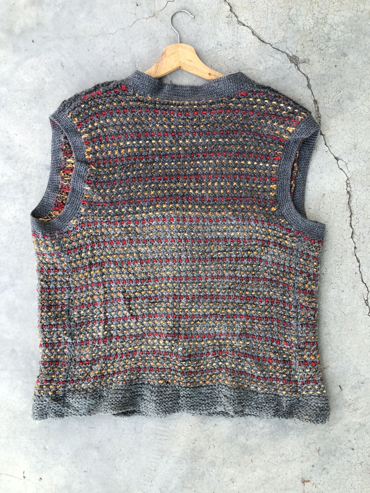 Aran Isles Knitwear × Beauty Beast × Designer 🔴Vintage Knitted V-Neck Sweater Cardigan Vest Size US XL / EU 56 / 4 - 10 Thumbnail