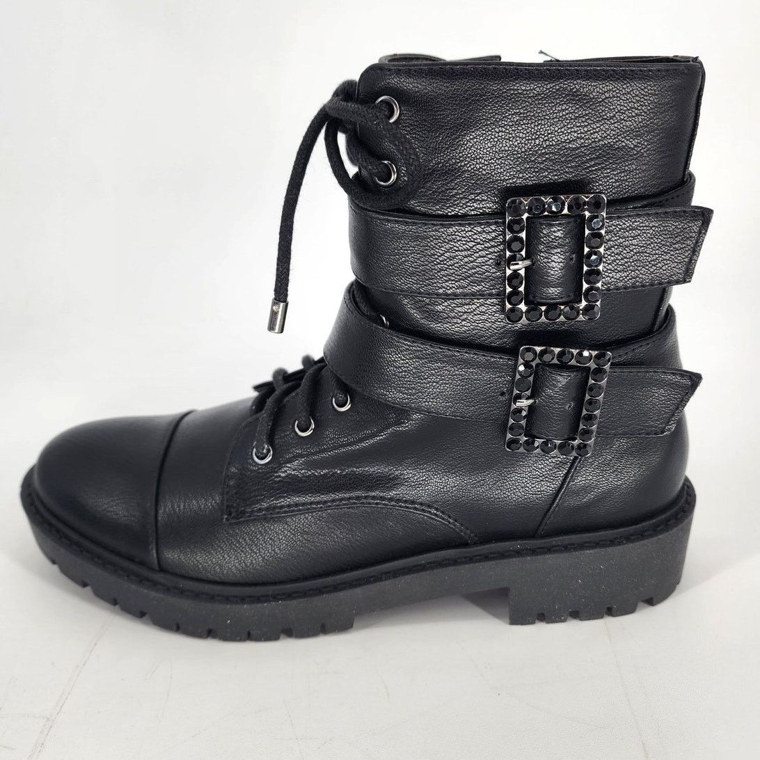 Jessica Simpson Kerina Black Fashion Combat Boots Size 7M