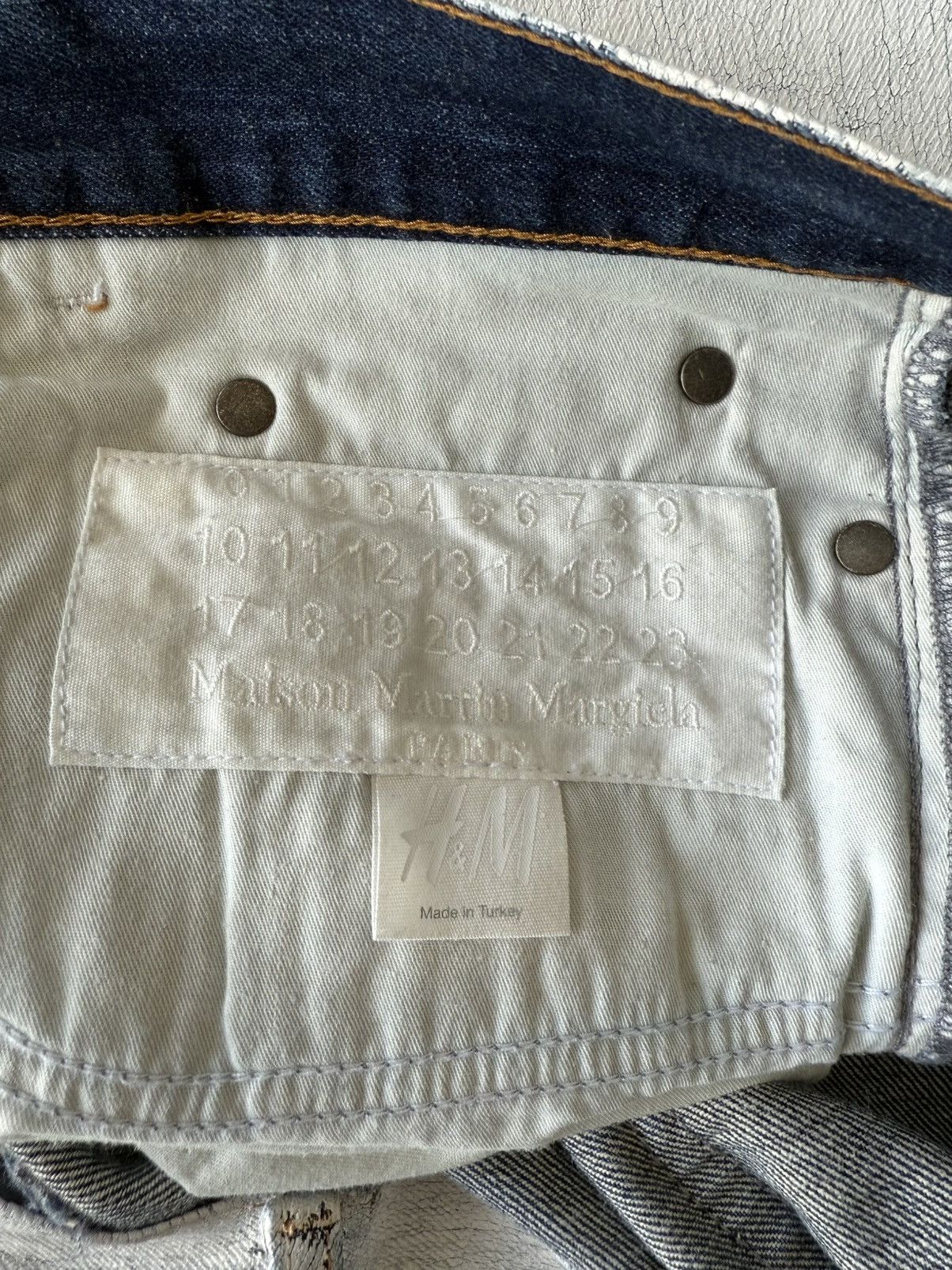 H&M × Maison Margiela Maison Margiela x H&M Painted Denim Size US 33 - 7 Thumbnail