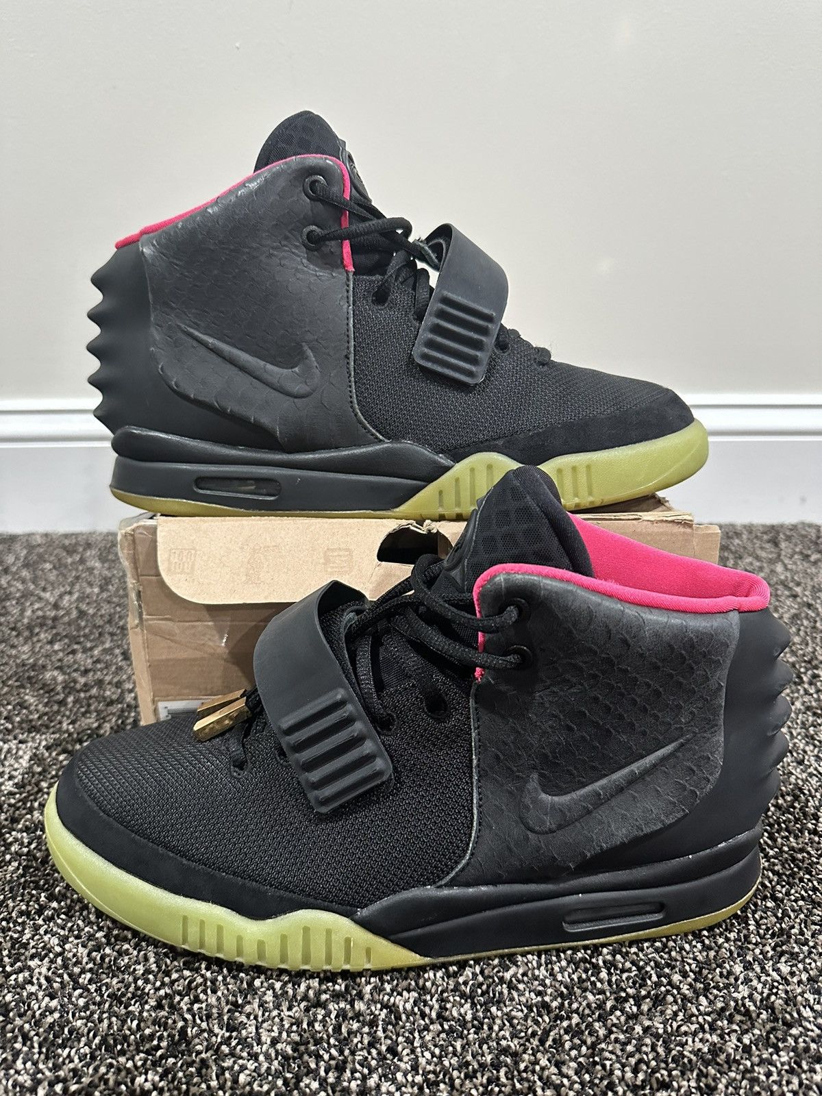 Kanye West × Nike Nike Air Yeezy 2 Kanye West Solar Red Sneakers 2012 Size US 11 / EU 44 - 1 Thumbnail