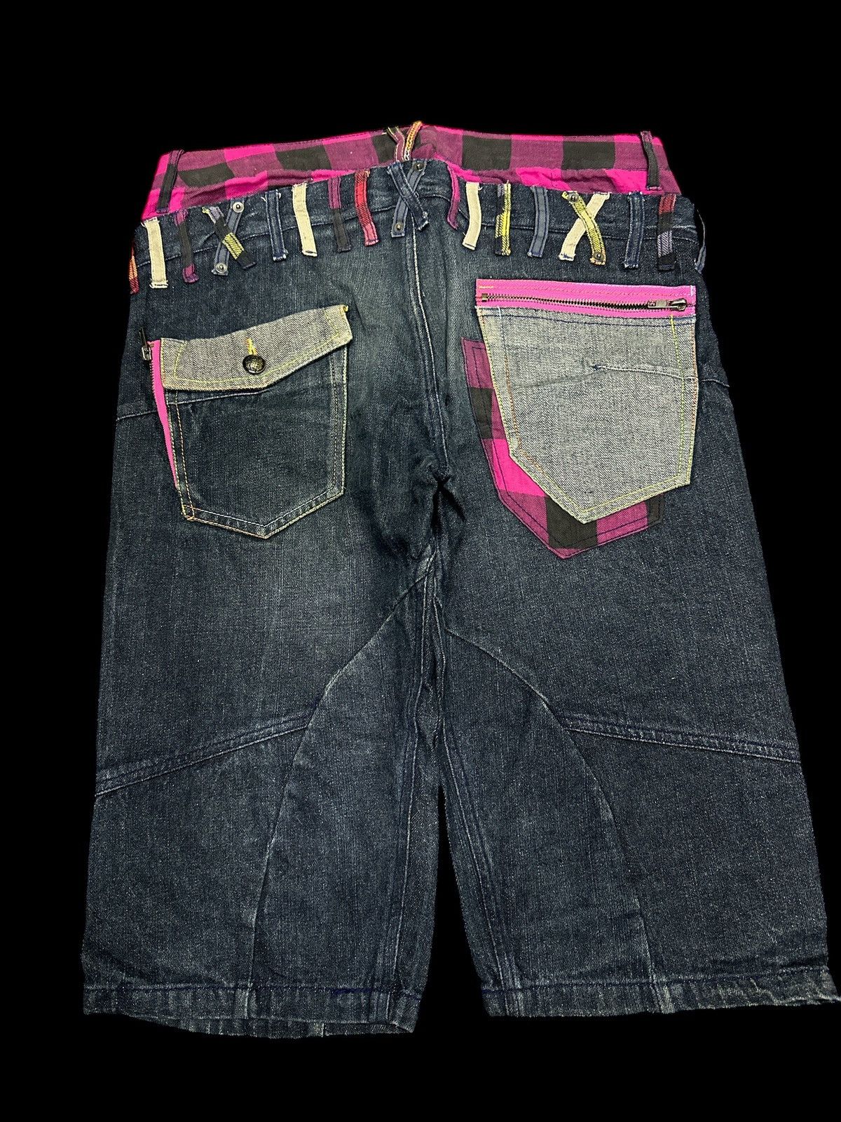 If Six Was Nine Double Waist Flare 💥 Short denim multipocket 💥 Size US 34 / EU 50 - 2 Thumbnail