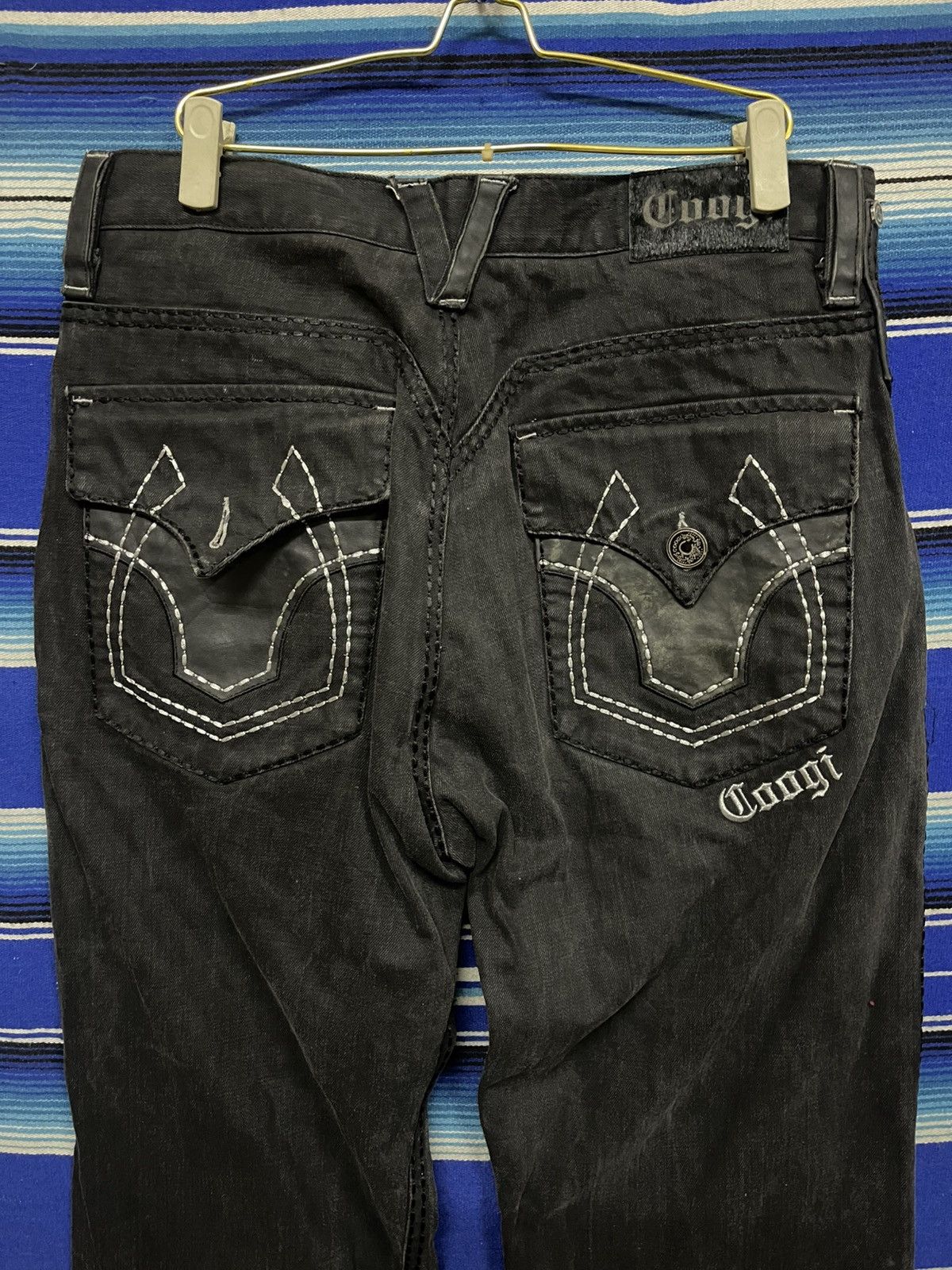 Vintage OFFER🔥Vintage Y2K GOOGI Black Jeans Hip Hop wear Size US 36 / EU 52 - 8 Thumbnail