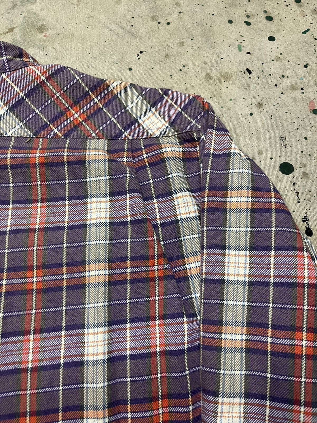 Issey Miyake Vintage Issey Sport Mandarin Collar Plaid Flannel Shirt Size L / US 10 / IT 46 - 8 Thumbnail