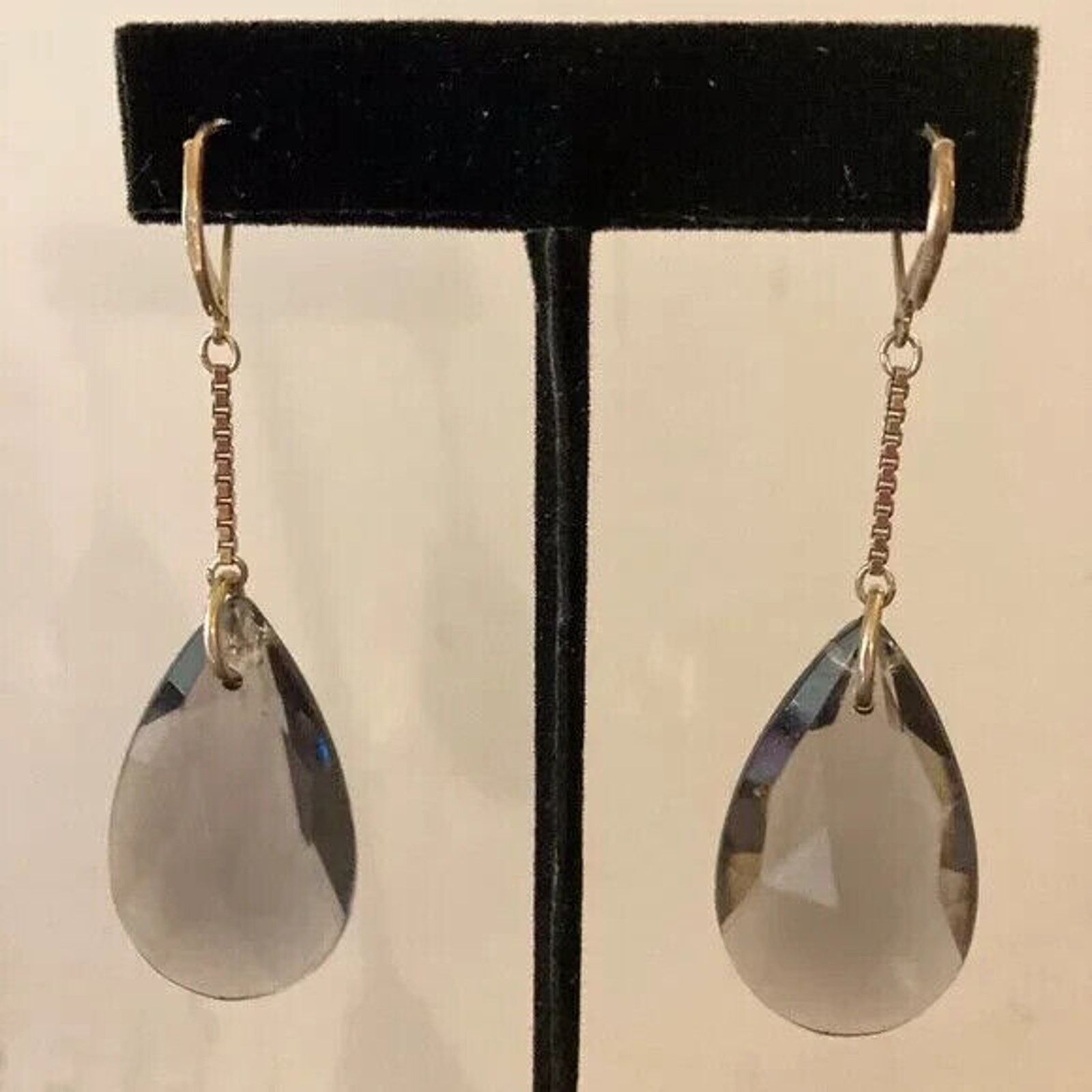 Fred Segal Sterling Silver & Gray Lucite Earrings NWOT, High Quality Size ONE SIZE - 5 Thumbnail
