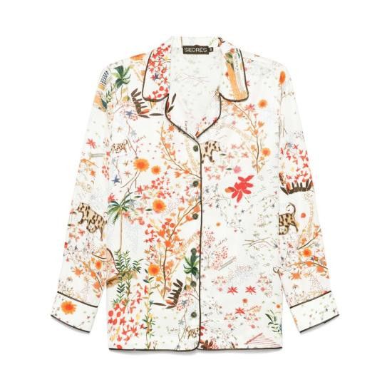 SIEDRES SIEDRES Women Shirts WR25TP07MC ERAS MULTI WHITE Size XS / US 0-2 / IT 36-38 - 1 Thumbnail
