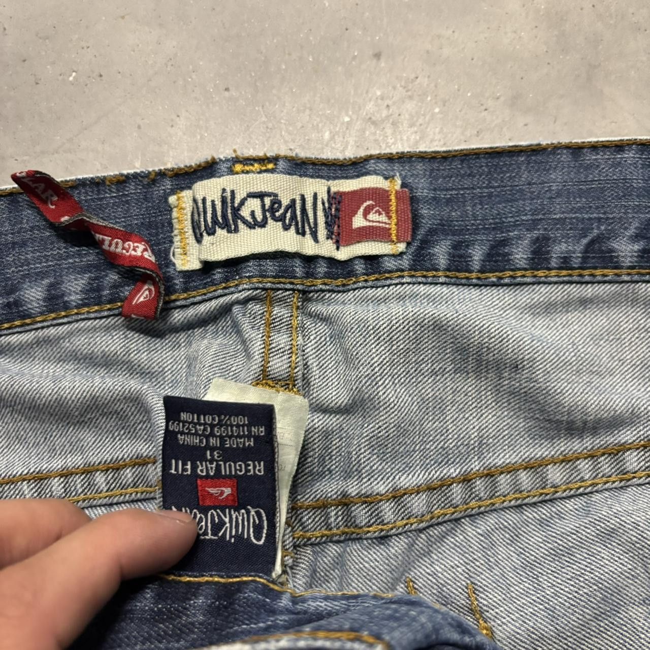Japanese Brand × Vintage Crazy Vintage Y2K/2000s Grunge Medium Wash Distressed Denim Jeans! Size US 30 / EU 46 - 8 Thumbnail