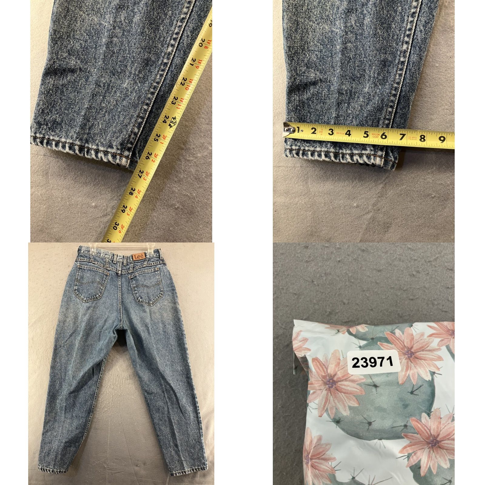 Lee VINTAGE Lee Jeans Womens 16P Blue 5-Pocket Denim Mom 90s Retro Petite Petite Size 38" / US 16 / IT 52 - 8 Thumbnail