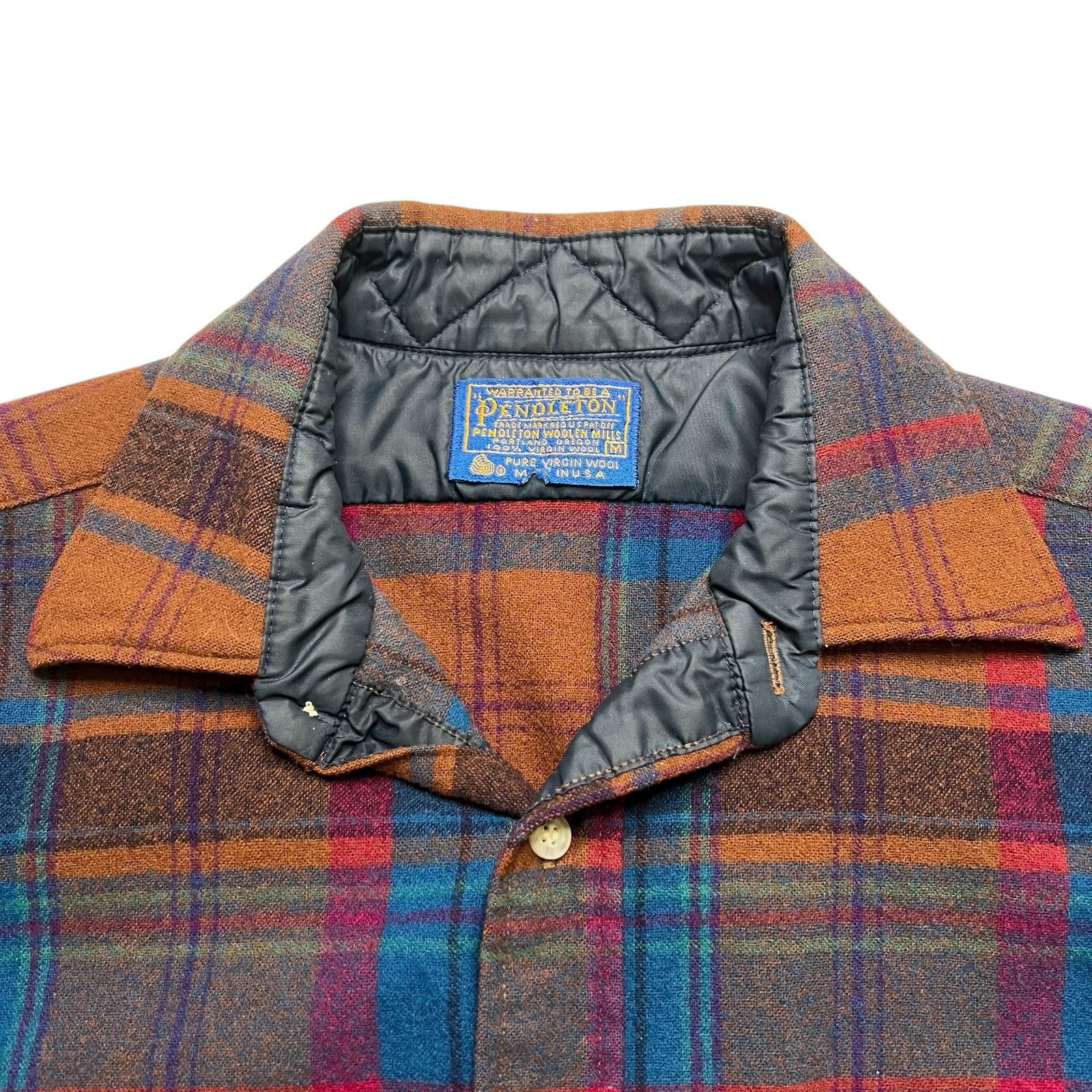 Pendleton Vintage Pendleton Wool Plaid Shirt Quilted Lined USA Size M Size US M / EU 48-50 / 2 - 9 Thumbnail