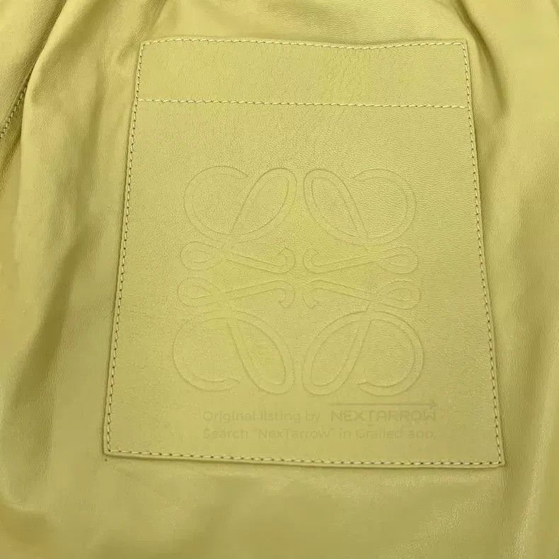 Loewe Loewe size XS Yellow lamb leather logo embossed casual wide Size 22" - 6 Thumbnail
