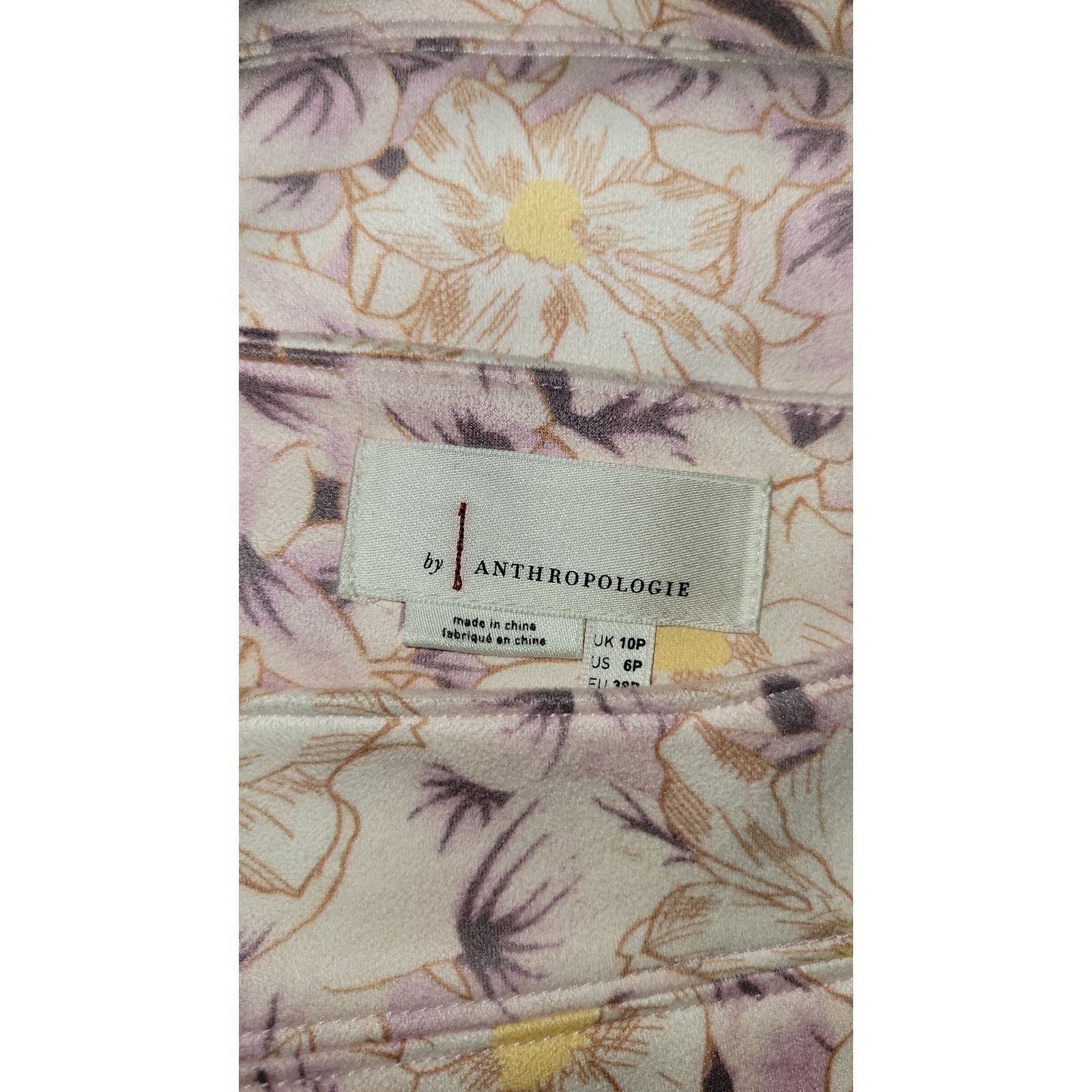 Anthropologie Anthropologie Skye Ruffled Floral Skirt $120 SIZE 6P Peach Size 28" / US 6 / IT 42 - 6 Thumbnail
