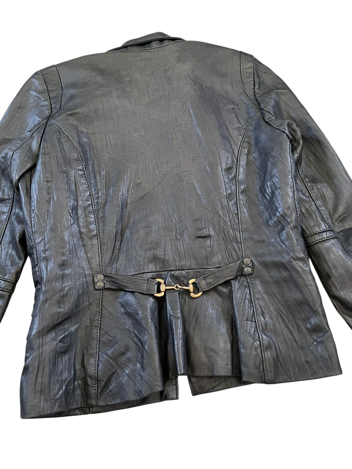 Genuine Leather Carlopik 🇮🇹 Steampunk Sheepskin Napoleon Leather Jacket Size XS / US 0-2 / IT 36-38 - 9 Thumbnail