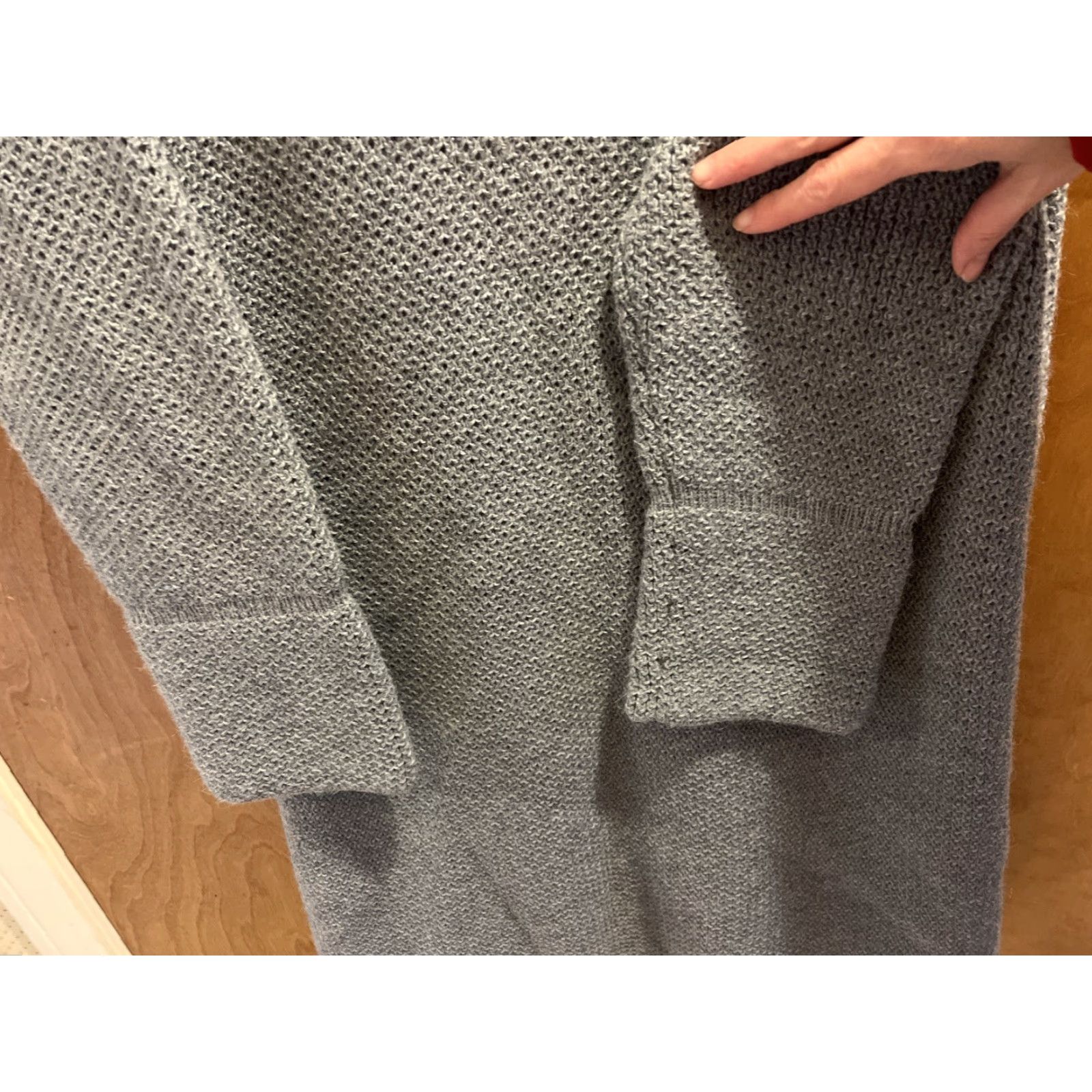 Vintage VINTAGE Little Journeys Chicago Women's Cardigan Sweater Knit Chunky Alpaca Wool Size Medium Gray All Seasons Size M / US 6-8 / IT 42-44 - 6 Thumbnail