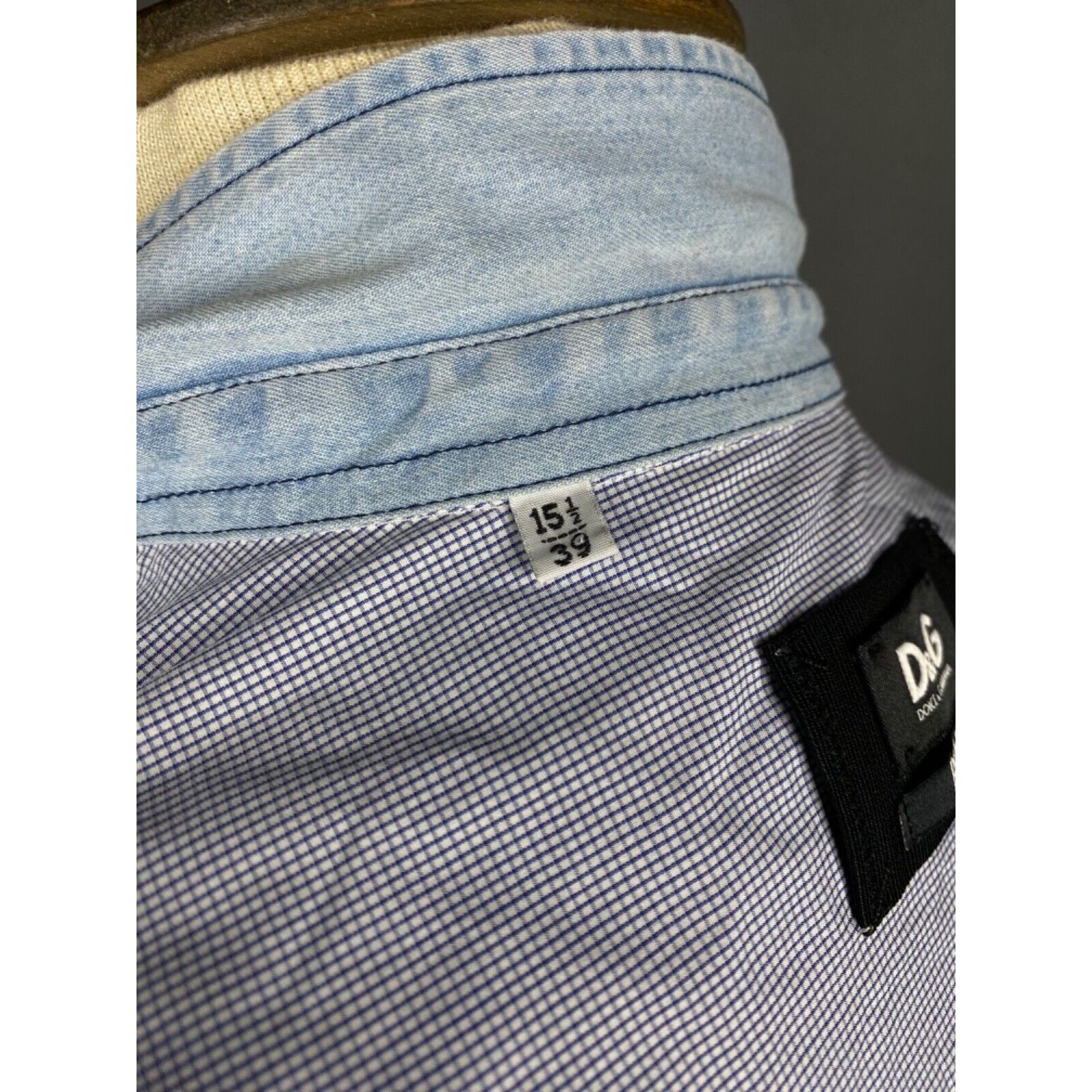 Dolce & Gabbana Dolce&Gabbana Brad Line Men's Blue Longsleeve Shirt Size 39/ Size US M / EU 48-50 / 2 - 10 Thumbnail