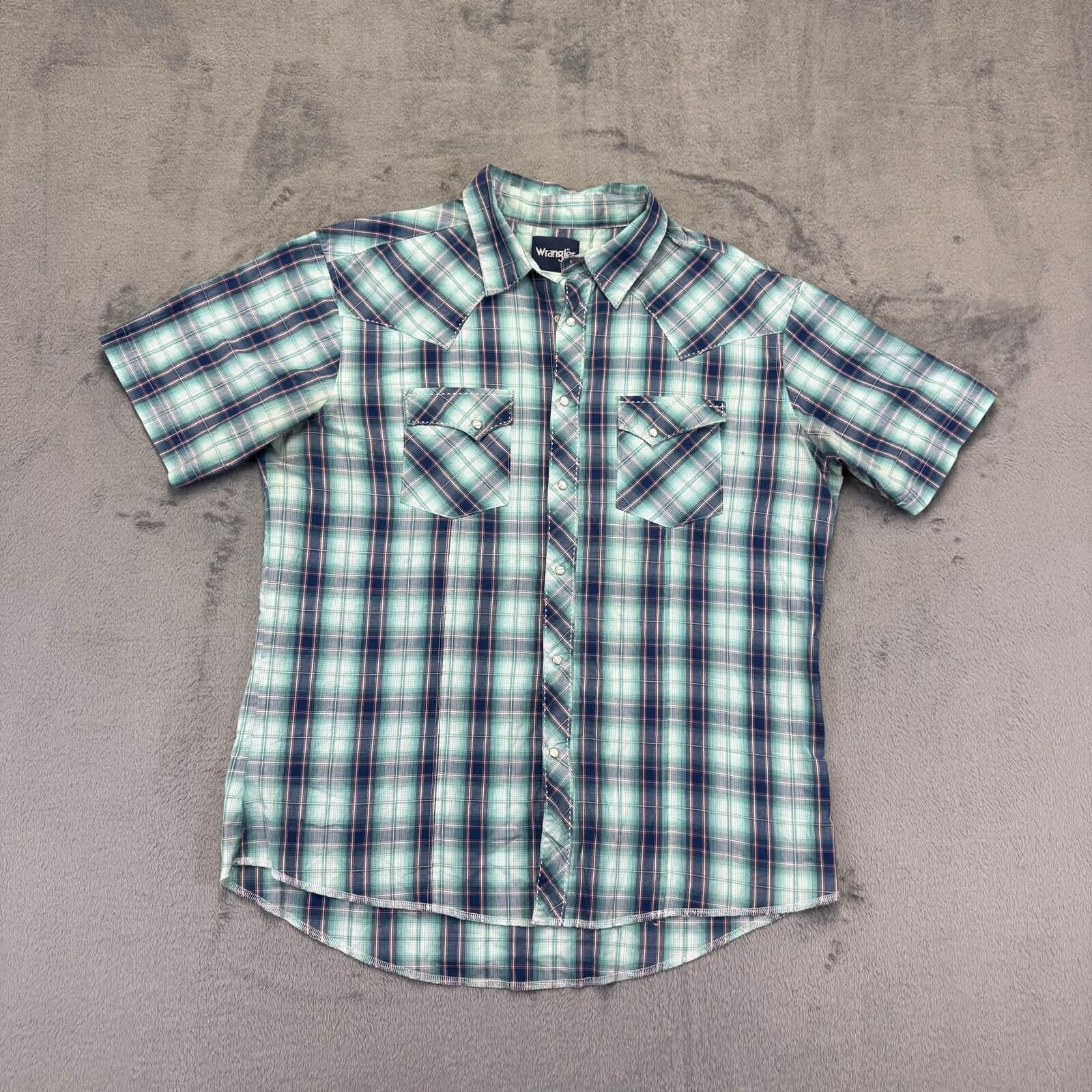 Wrangler Wrangler Men's Plaid Westren Style Short Sleeve Shirt Size ONE SIZE - 1 Thumbnail