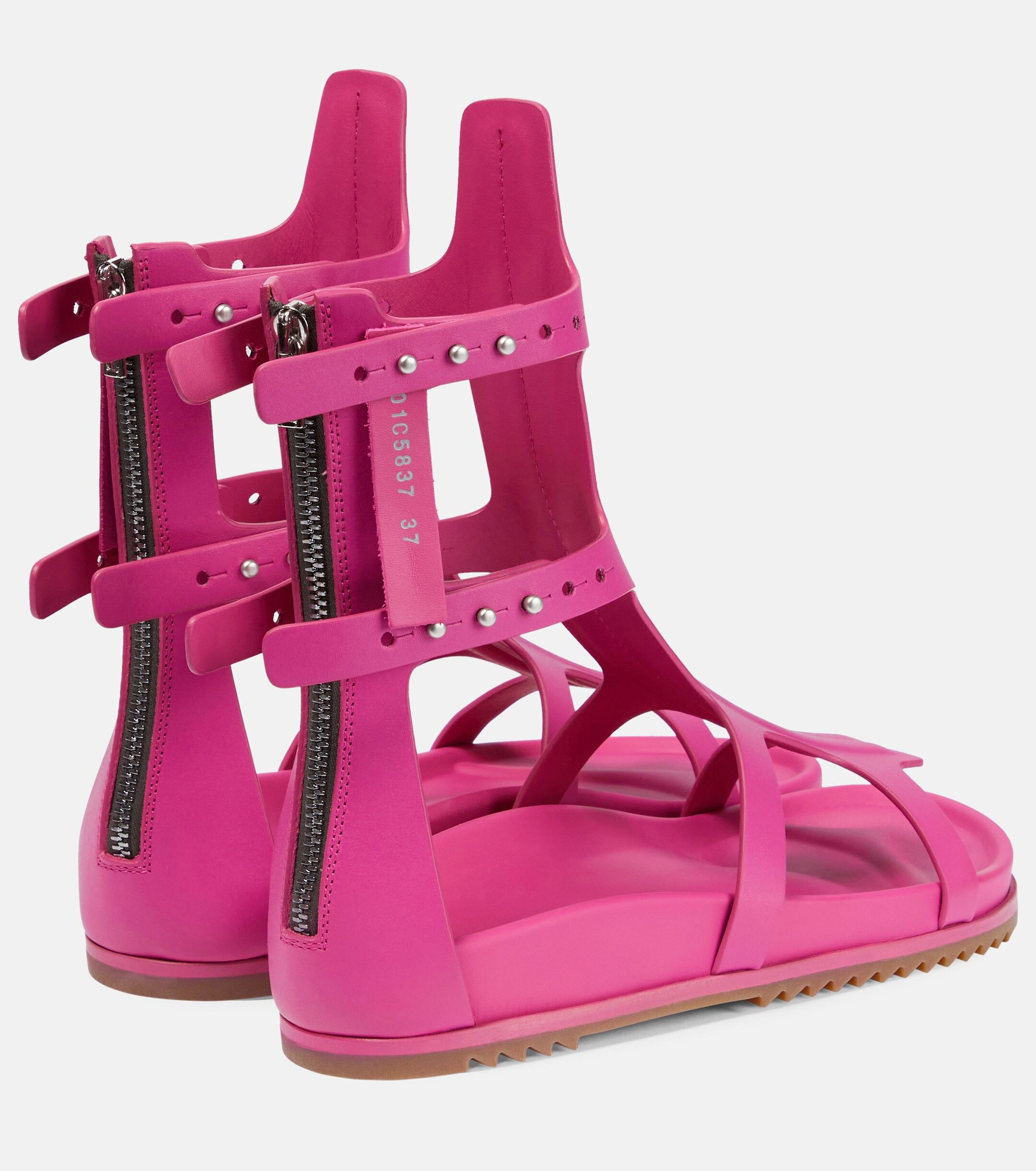 Rick Owens o1y0126 Gladiator Sandals in Fuchsia Size US 10 / IT 40 - 2 Thumbnail