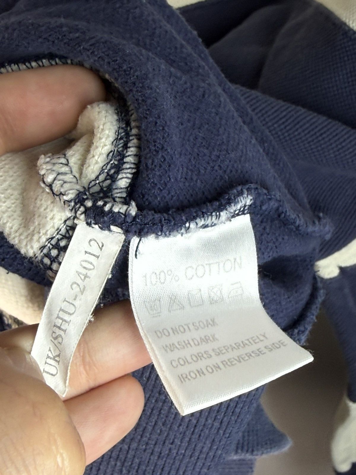 Yves Saint Laurent Pique YSL Crewneck Navy/White Striped YSL Sweatshirt Size US XXL / EU 58 / 5 - 5 Thumbnail