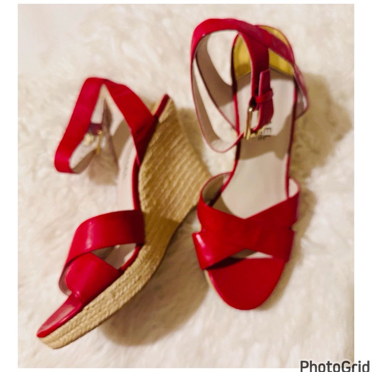 Michael Kors Michael Kors Leather Logo Wedge Sandals 8 Size US 8 / IT 38 - 4 Thumbnail
