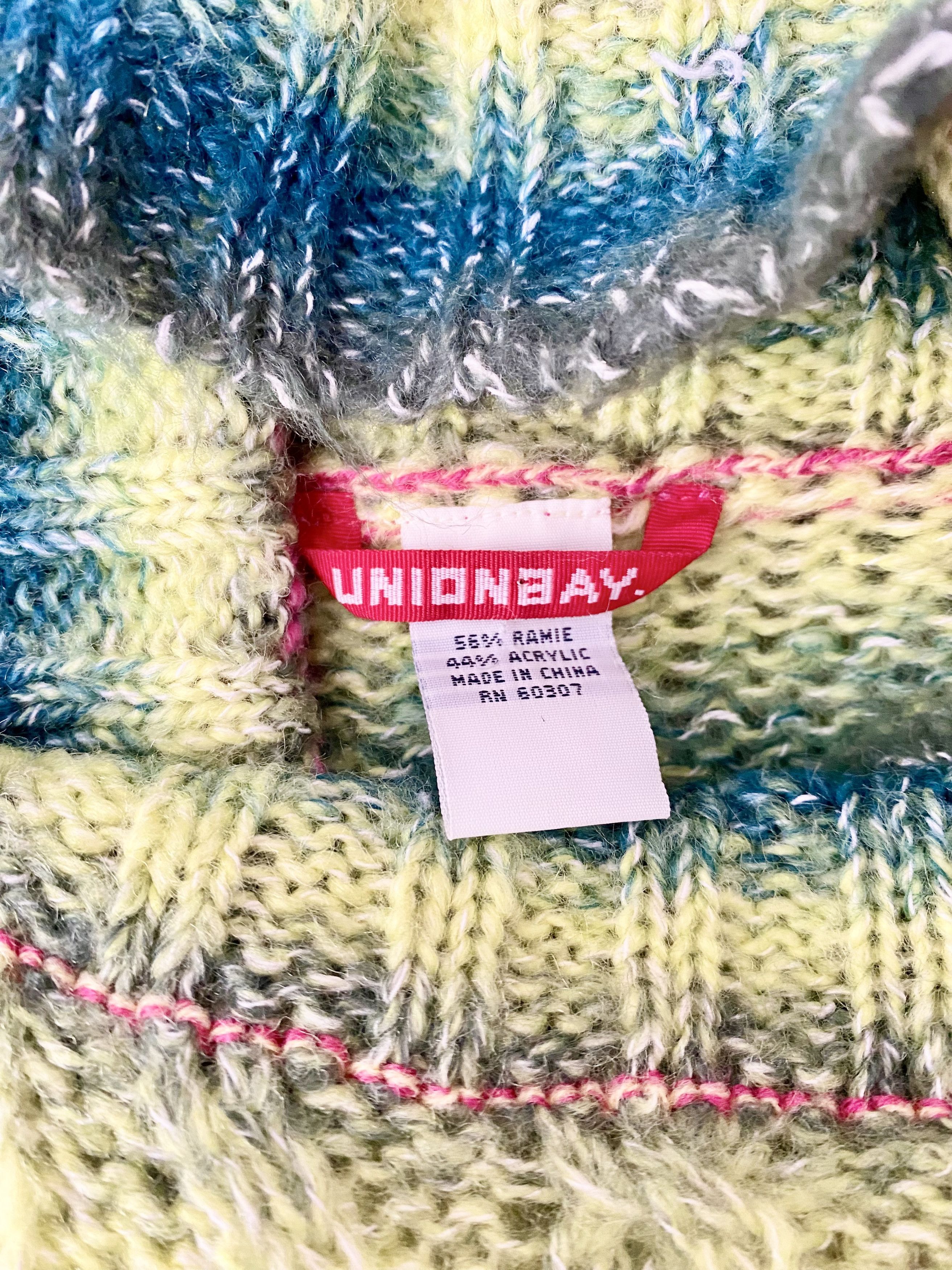 UNIONBAY UnionBay - Pink + green cable knit sweater Size ONE SIZE - 8 Thumbnail