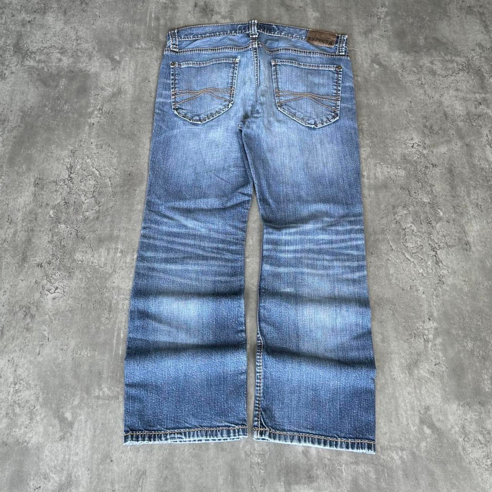 Express × Japanese Brand × Vintage Vintage Y2K Express Embroidered Grunge Opium Denim Jeans Size US 36 / EU 52 - 2 Thumbnail