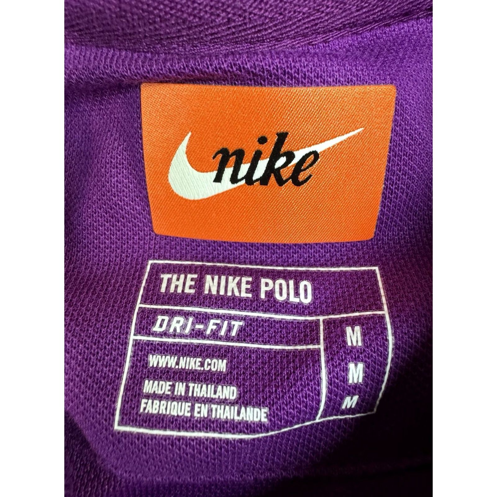 Nike Nike Purple Knit Polo Shirt Dri-Fit Stretch Mens M Polo Short Sleeve Solid Button Logo Punk Skater Casual Activewear Size US M / EU 48-50 / 2 - 2 Thumbnail