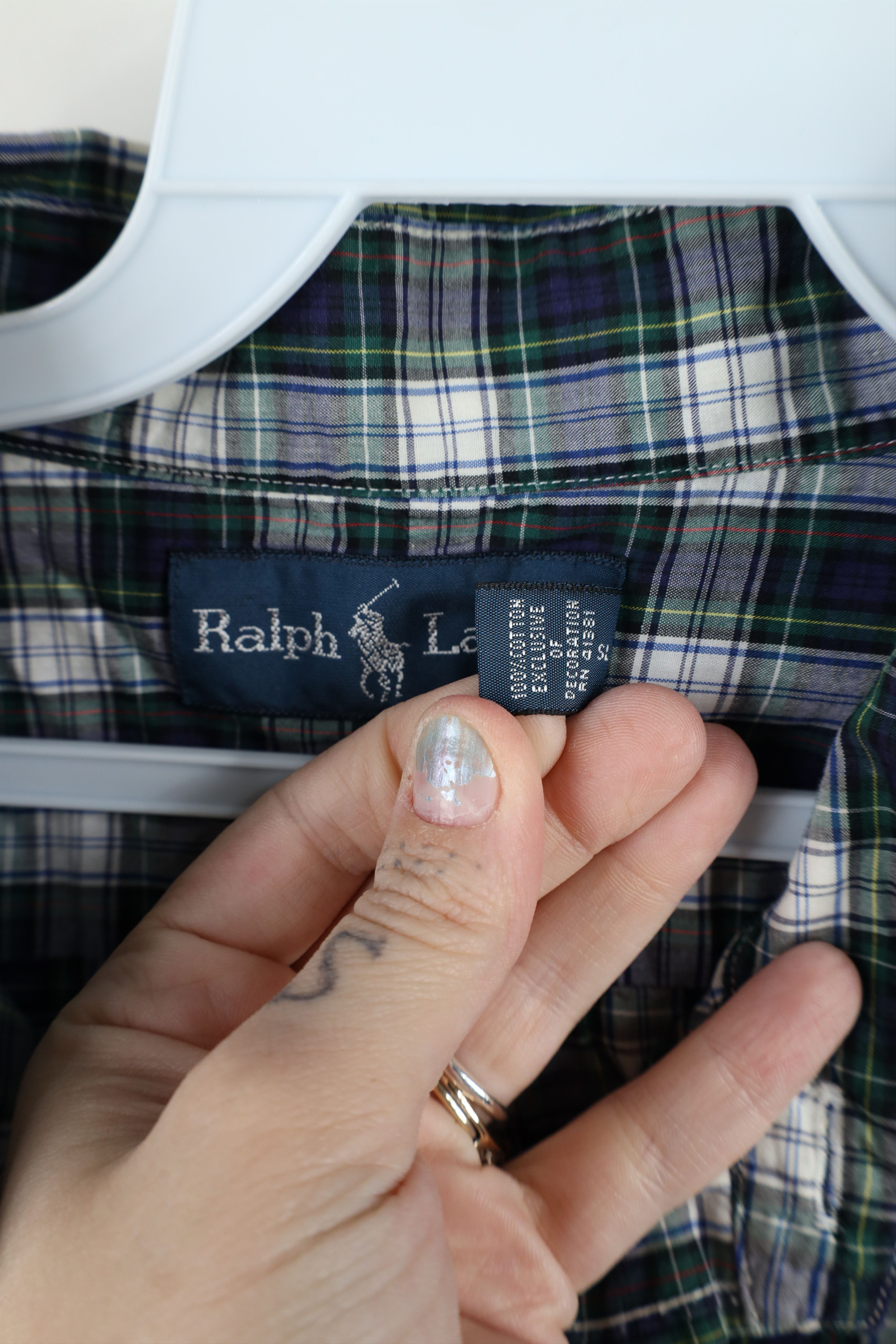 Ralph Lauren × Vintage Vintage 90s Ralph Lauren Collared Button Down Shirt Plaid Size US XXL / EU 58 / 5 - 6 Thumbnail