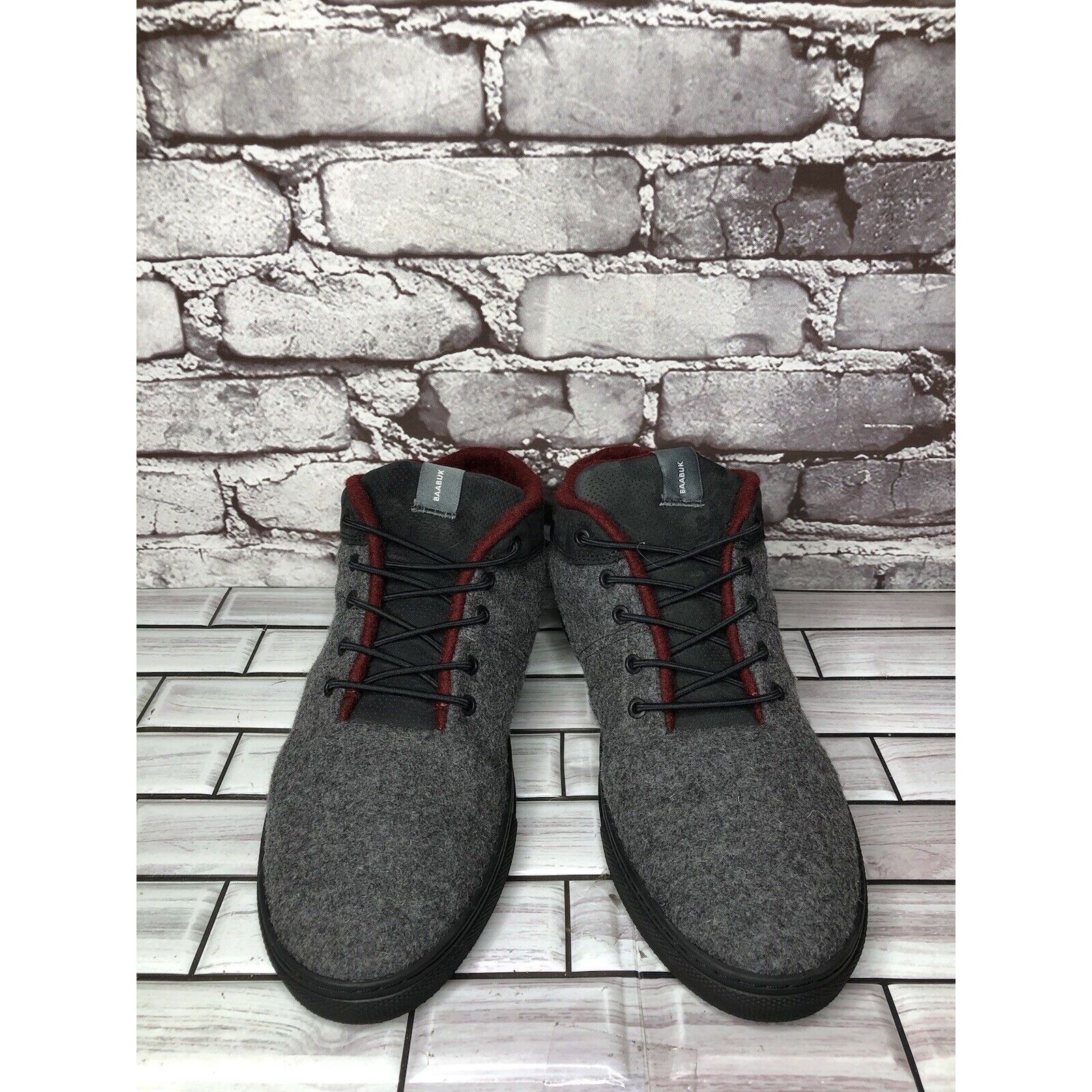 Other Baabuk Sky Wooler Gray High Top Wool Fabric Sneakers Shoes M Size US 9 / EU 42 - 15 Thumbnail