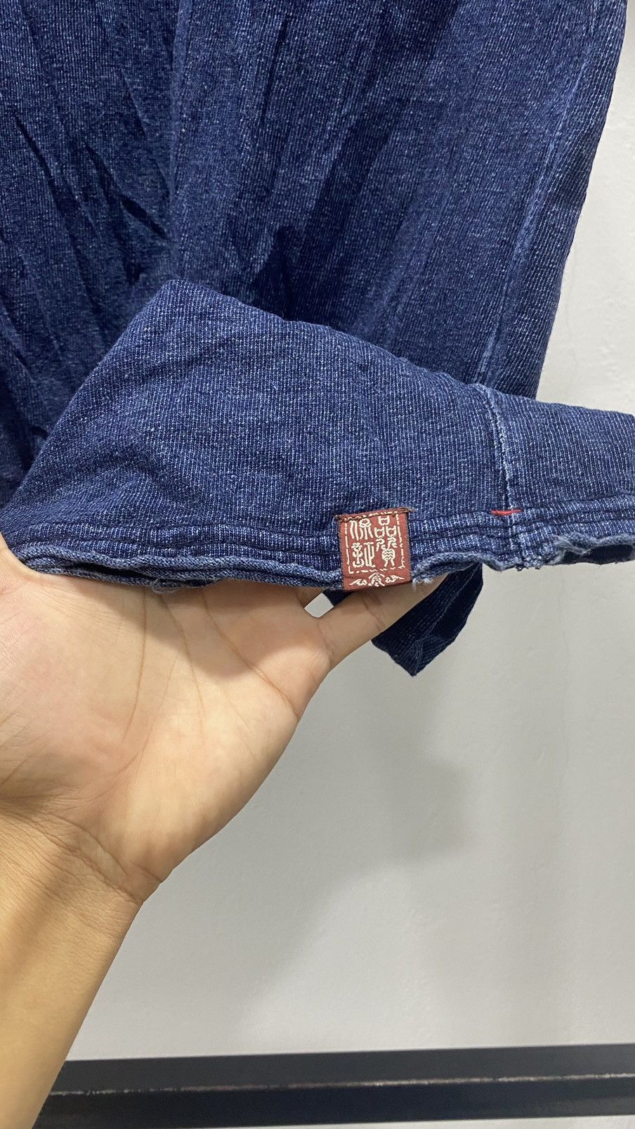 Indigo Distressed Indigo Japan Kura Shi Shi like Kapital Size US XL / EU 56 / 4 - 13 Thumbnail