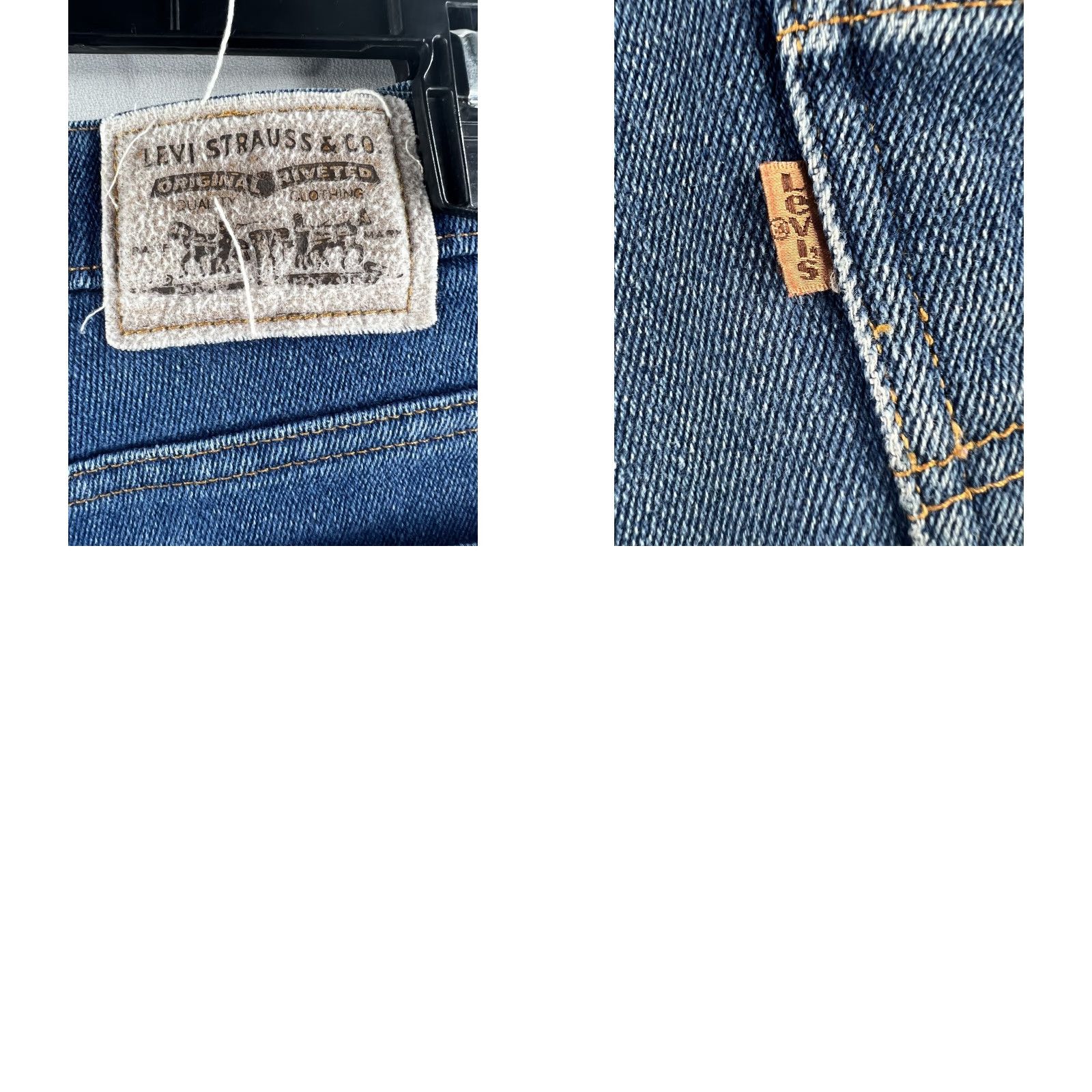 Levi's VINTAGE Levi's Jeans Men 5-Pocket Blue Denim USA Made 35x27 Belt Loops Zipper Denim Pants Jeans Size US 35 - 9 Thumbnail