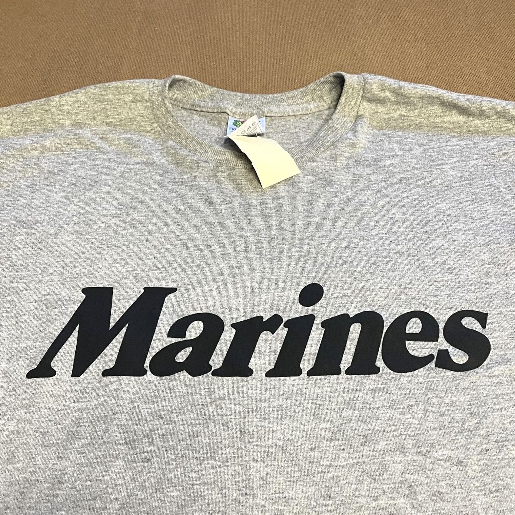 Fruit Of The Loom Marines Shirt Mens Large Gray Fruit of the Loom Military Training Tee Cotton Blend Size US L / EU 52-54 / 3 - 2 Thumbnail