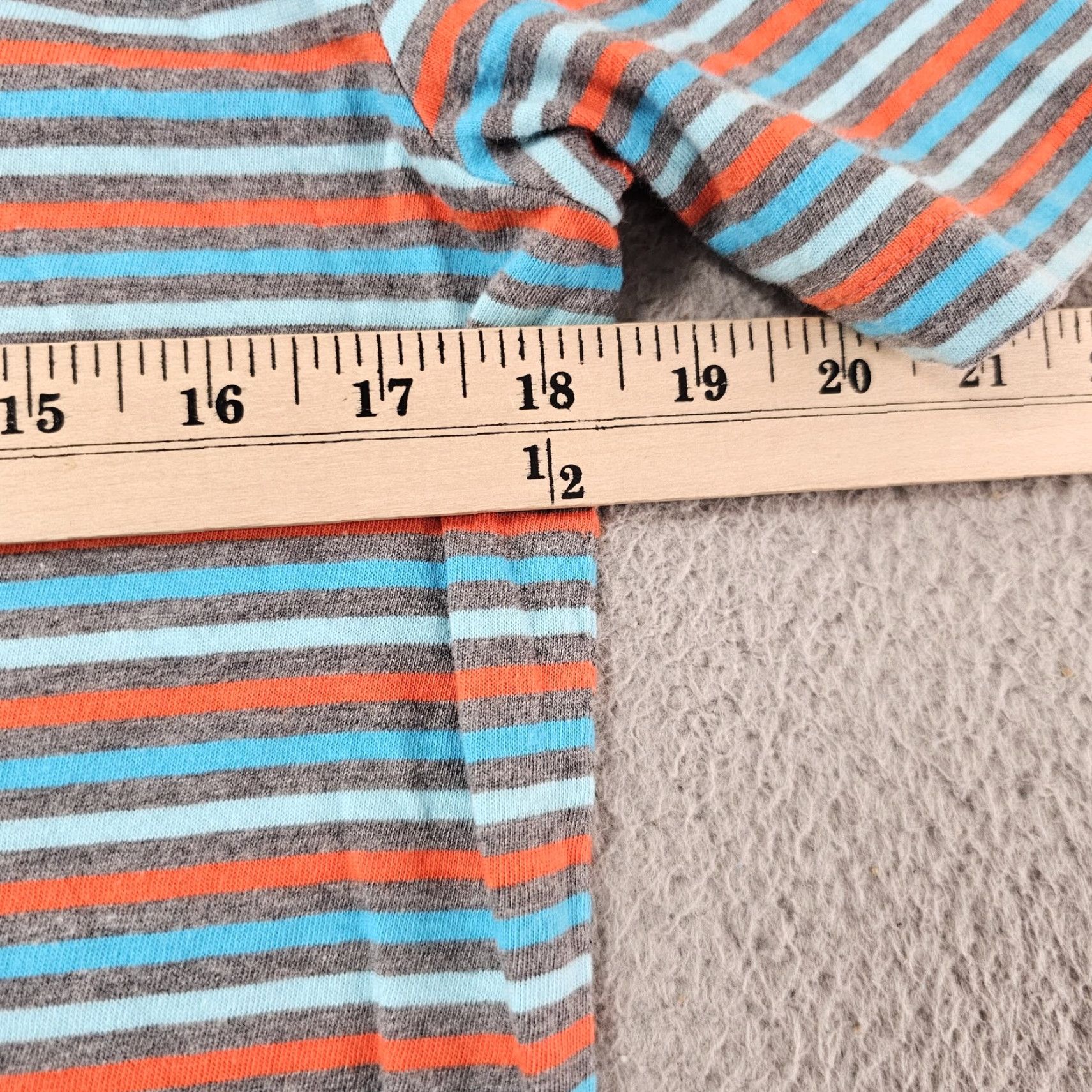 Mr Turk MR TURK Shirt Mens Small Blue Orange Striped Cotton Pullover Made USA Retro Polo Short Sleeve Collared Vintage No Size US S / EU 44-46 / 1 - 6 Thumbnail