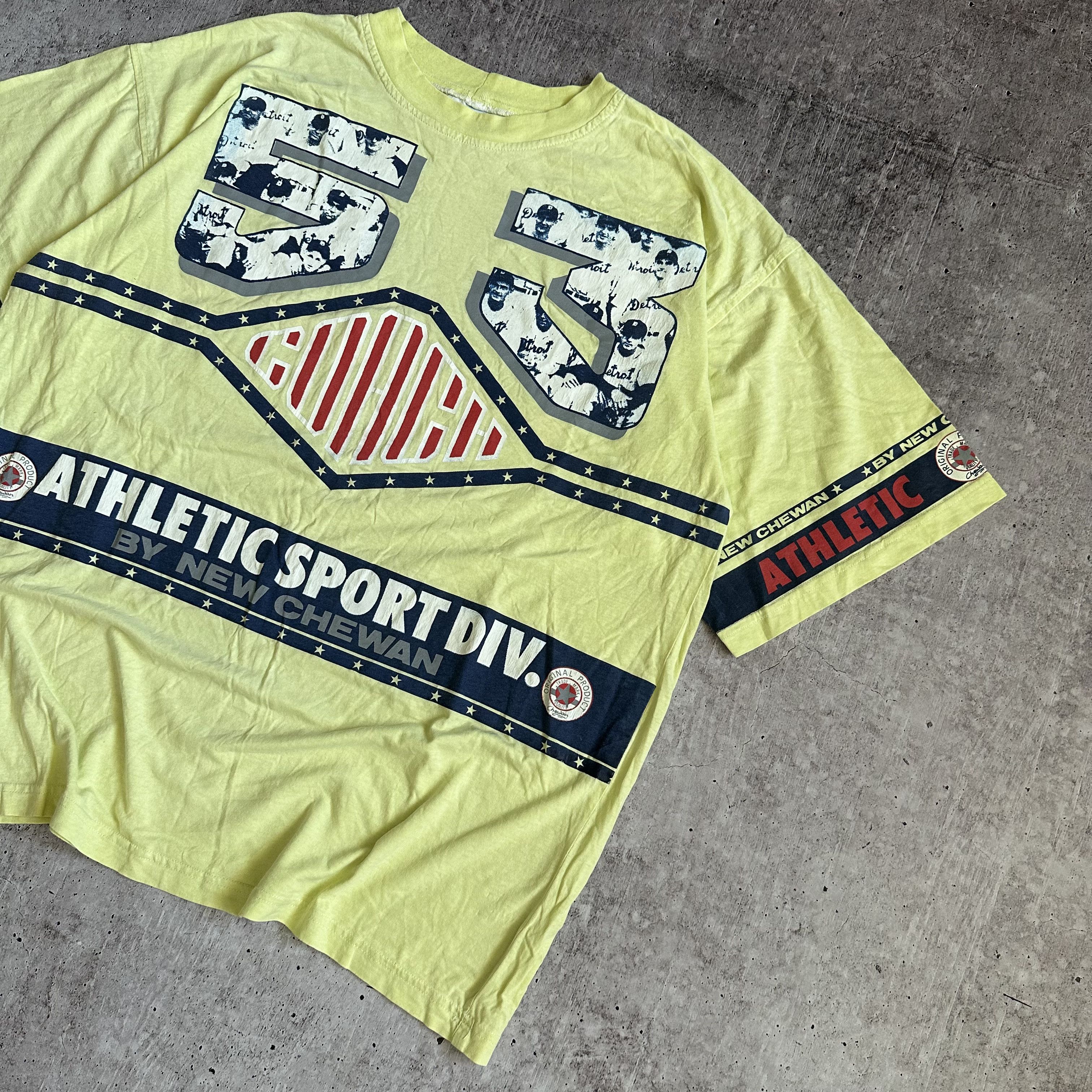 Vintage 53 Athletic Sport Div. By new Chewan 90s Vintage T Shirt Size US L / EU 52-54 / 3 - 2 Thumbnail