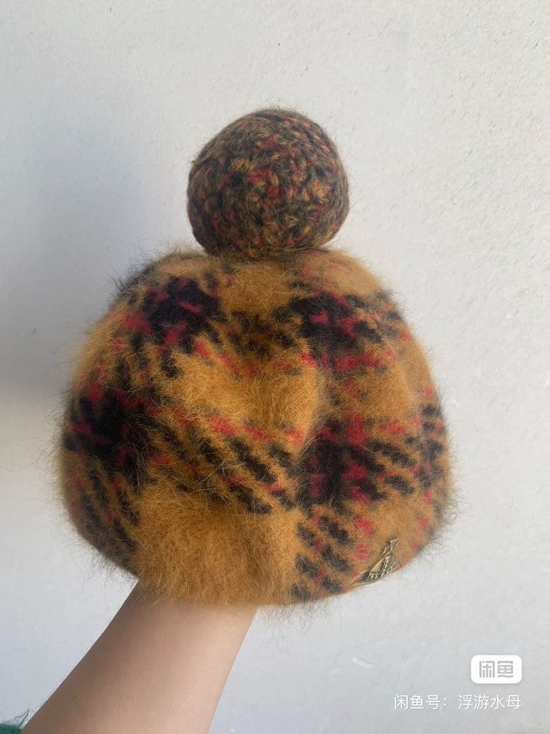 Vivienne Westwood Vivienne Westwood Fur pom-pom beret Size ONE SIZE - 3 Thumbnail
