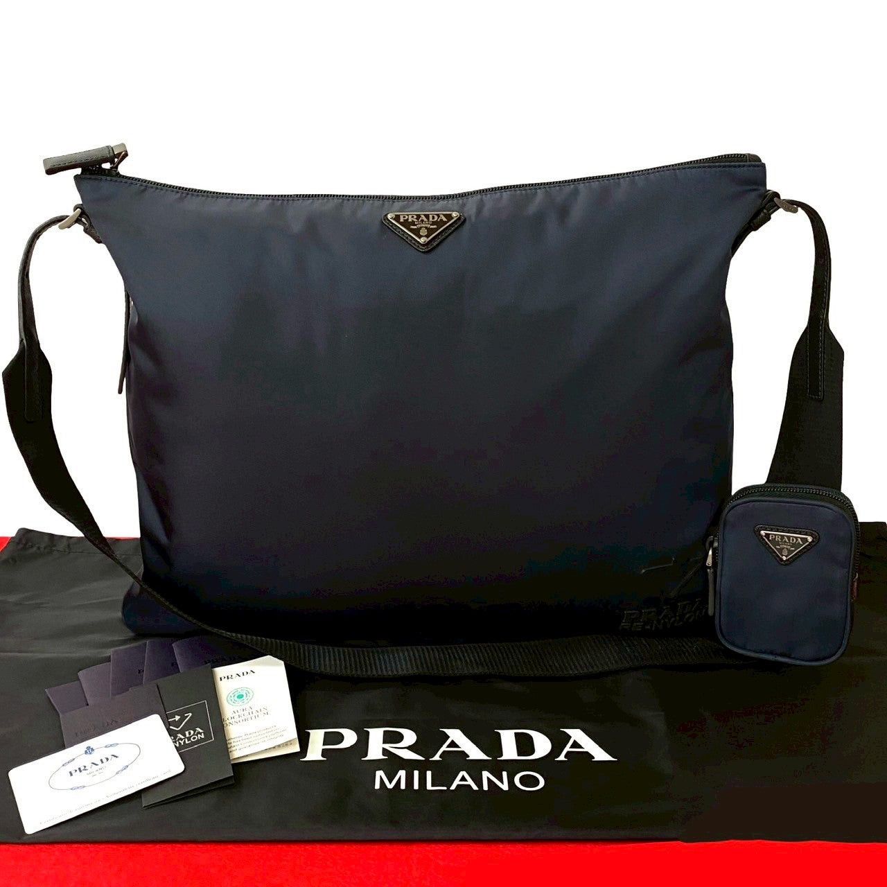 Prada Prada Shoulder Bag Blue Synthetic Size ONE SIZE - 1 Thumbnail