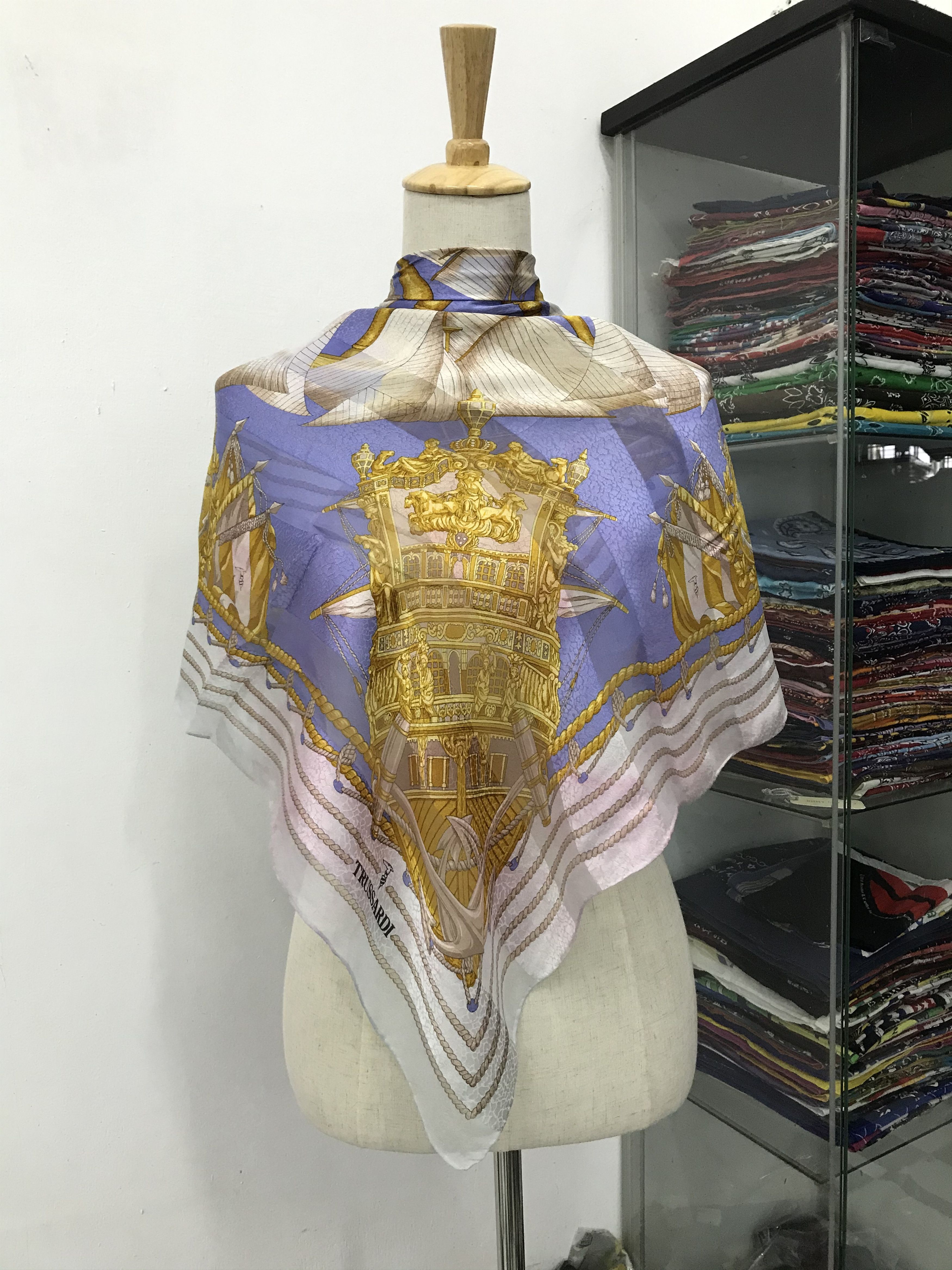 Trussardi Vintage Trussardi Silk Scarf Size ONE SIZE - 1 Thumbnail