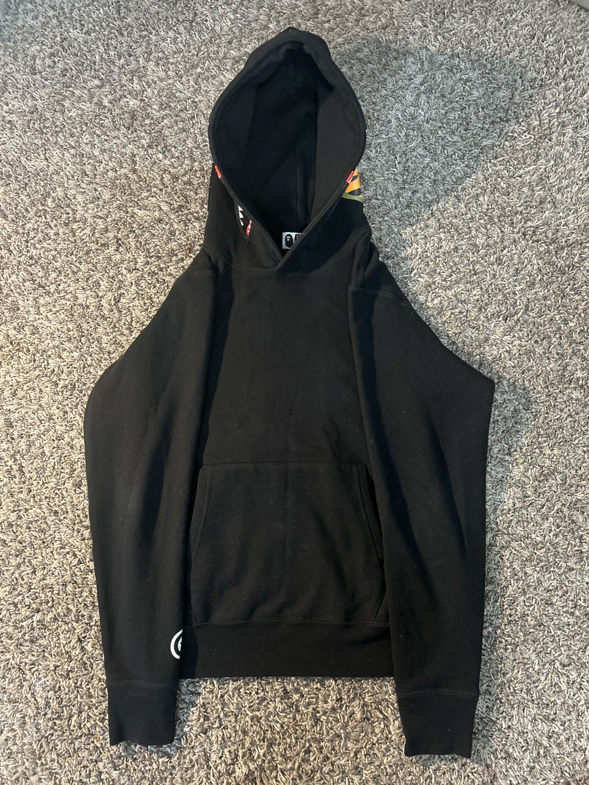 Bape A BATHING APE BLACK SHARK PULLOVER HOODIE MENS Size US S / EU 44-46 / 1 - 1 Thumbnail