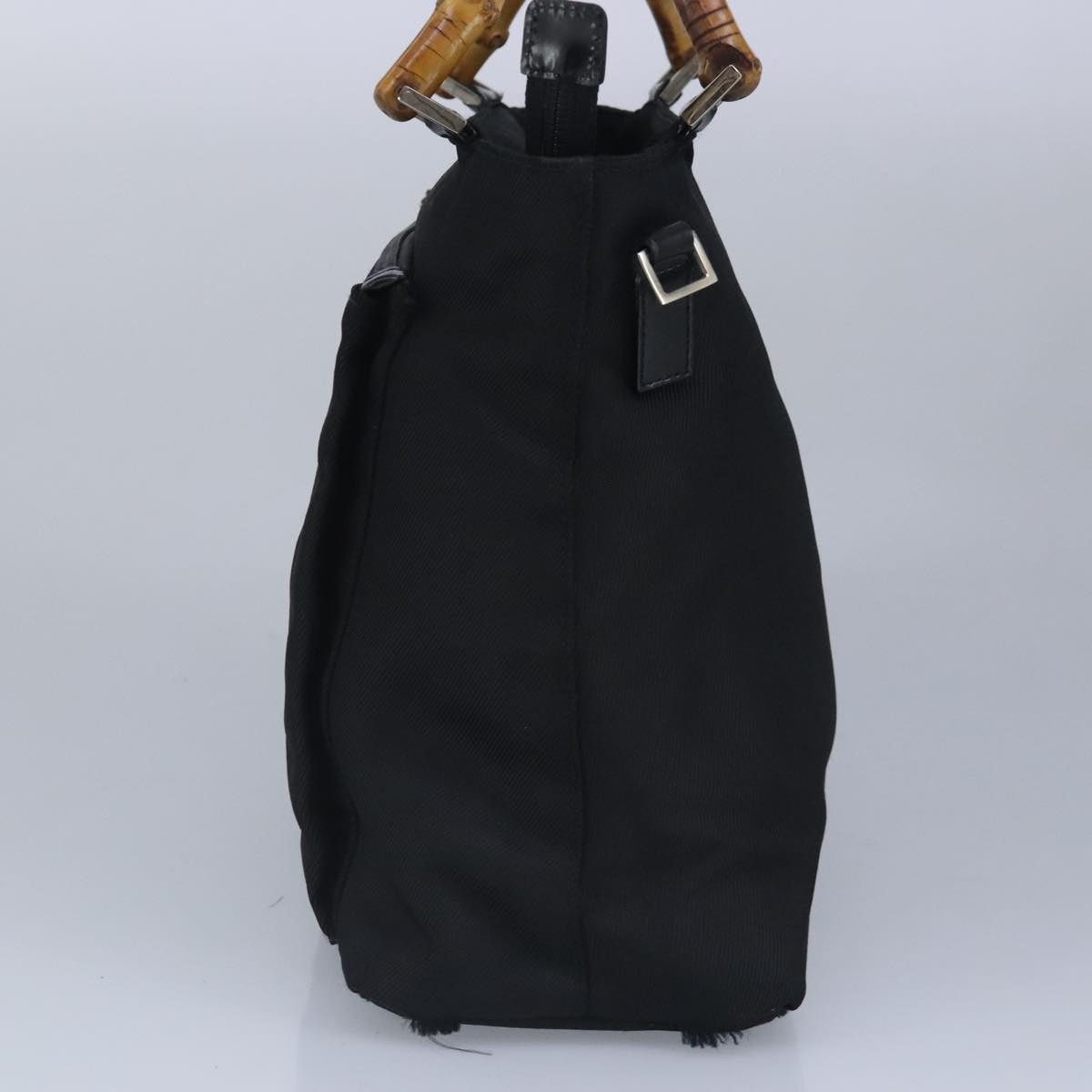 Gucci GUCCI Bamboo Hand Bag Nylon Black Silver Size ONE SIZE - 5 Thumbnail
