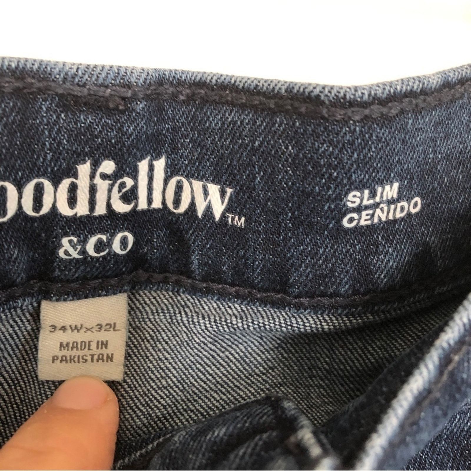 Other Goodfellow & Co. Denim Straight Leg Slim Fit Blue Wash Jeans Size US 34 / EU 50 - 5 Thumbnail